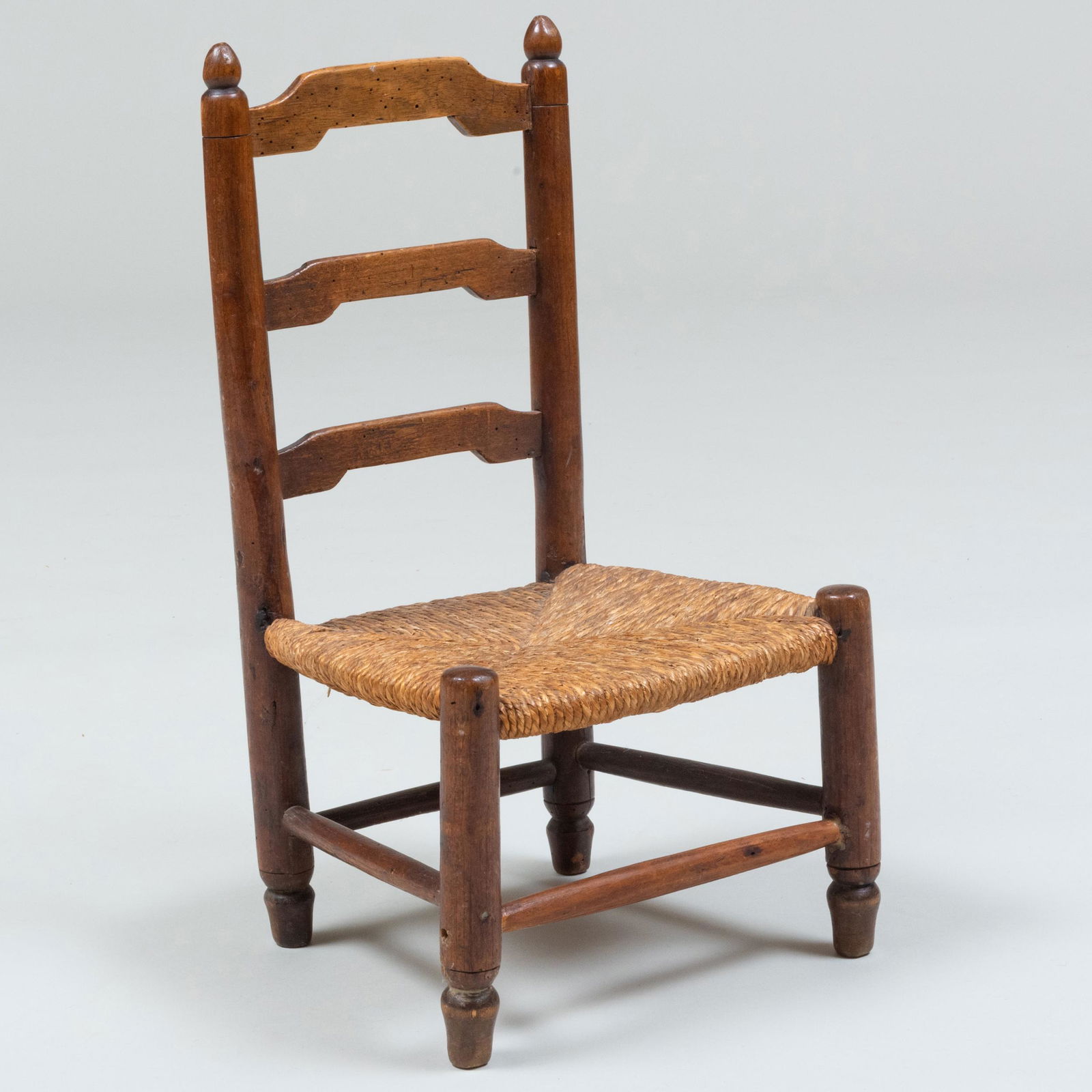 Child's Oak and Rush Ladder Back Side Chair (1 of 7)