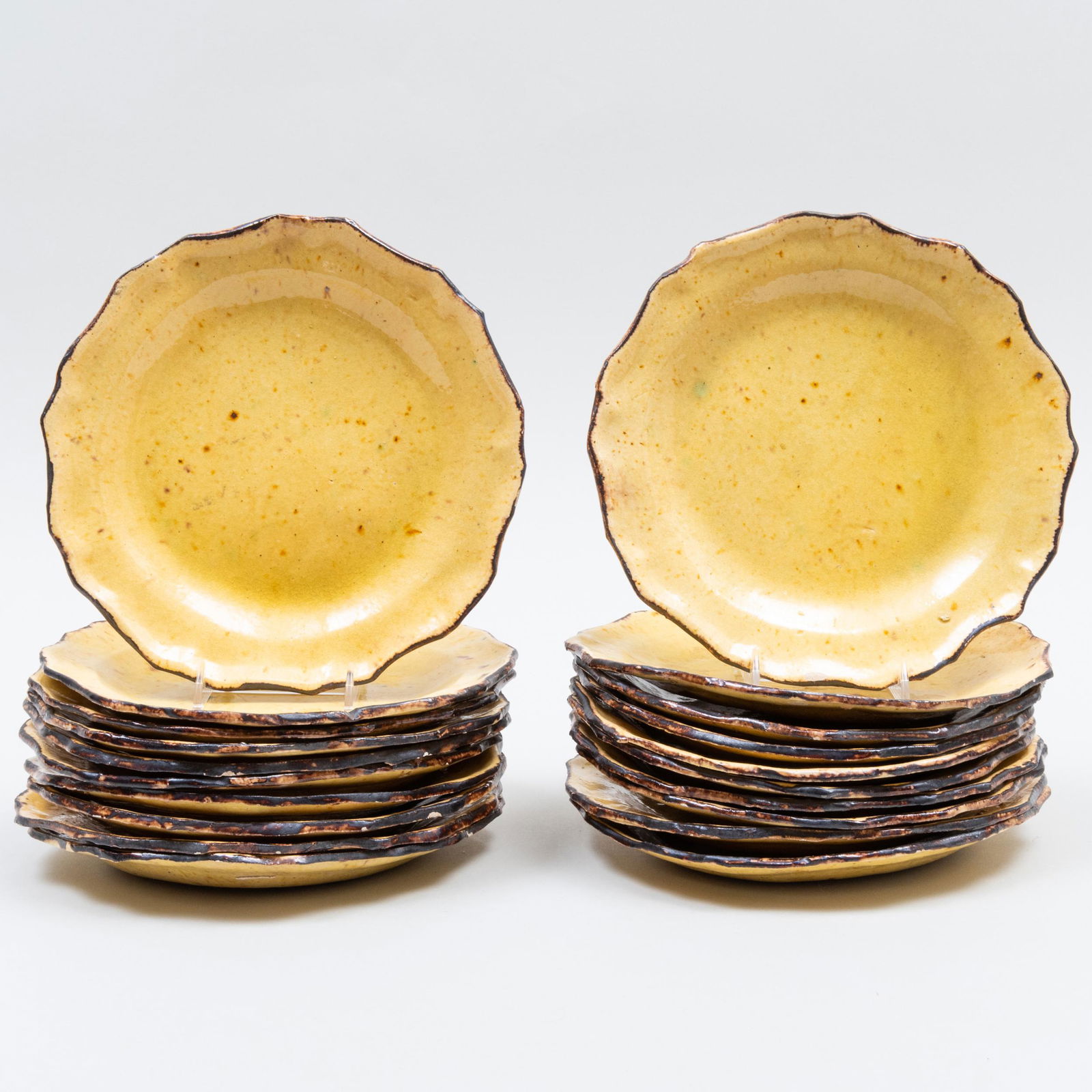 Set of Twenty Glazed Earthenware Plates (1 of 8)