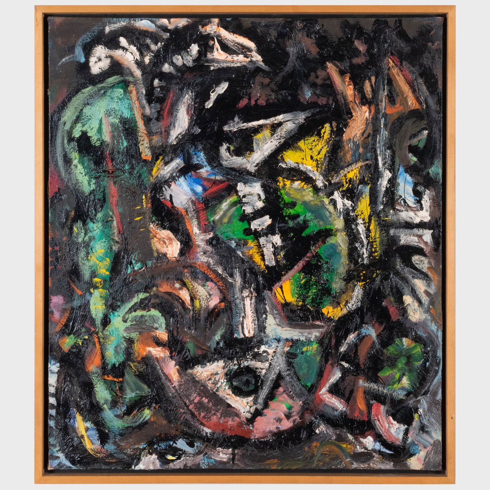 Philip Allen (b. 1952): Untitled: Philip Allen (b. 1952): Untitled Oil on canvas, 1985, signed 'Philip Allen' and dated on the reverse, with label from Rosa Esman Gallery, NY. 27 x 23 in., 29 x 25 in. (frame). Property from the Estate
