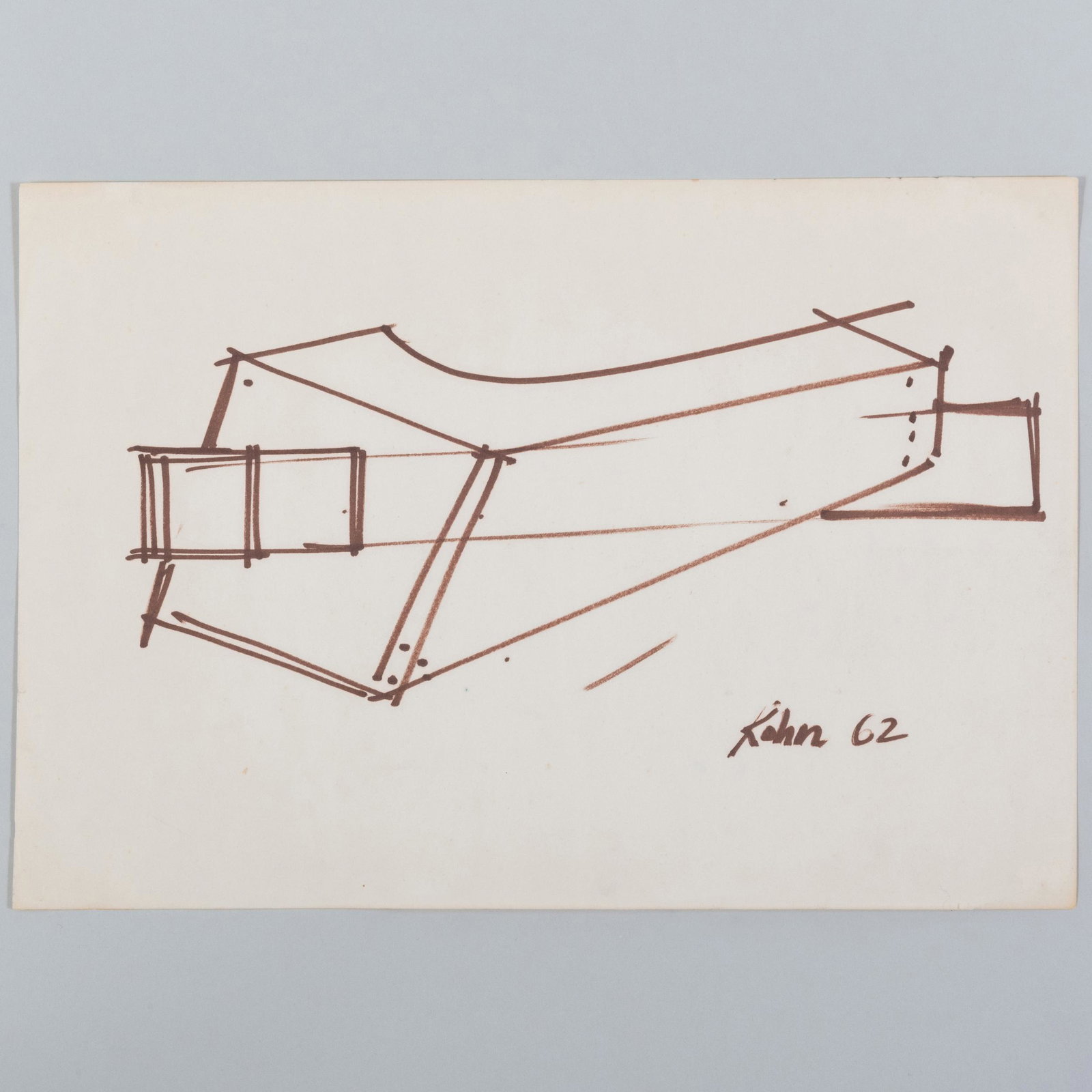 Gabriel Kohn (1910-1975): Study for Sculpture; Study for Sculpture; and Study for Sculpture: Gabriel Kohn (1910-1975): Study for Sculpture; Study for Sculpture; and Study for Sculpture Two ink on paper and one charcoal on paper, 1962-69, all signed 'Kohn' and dated lower right. 12 x 17 1/4 in