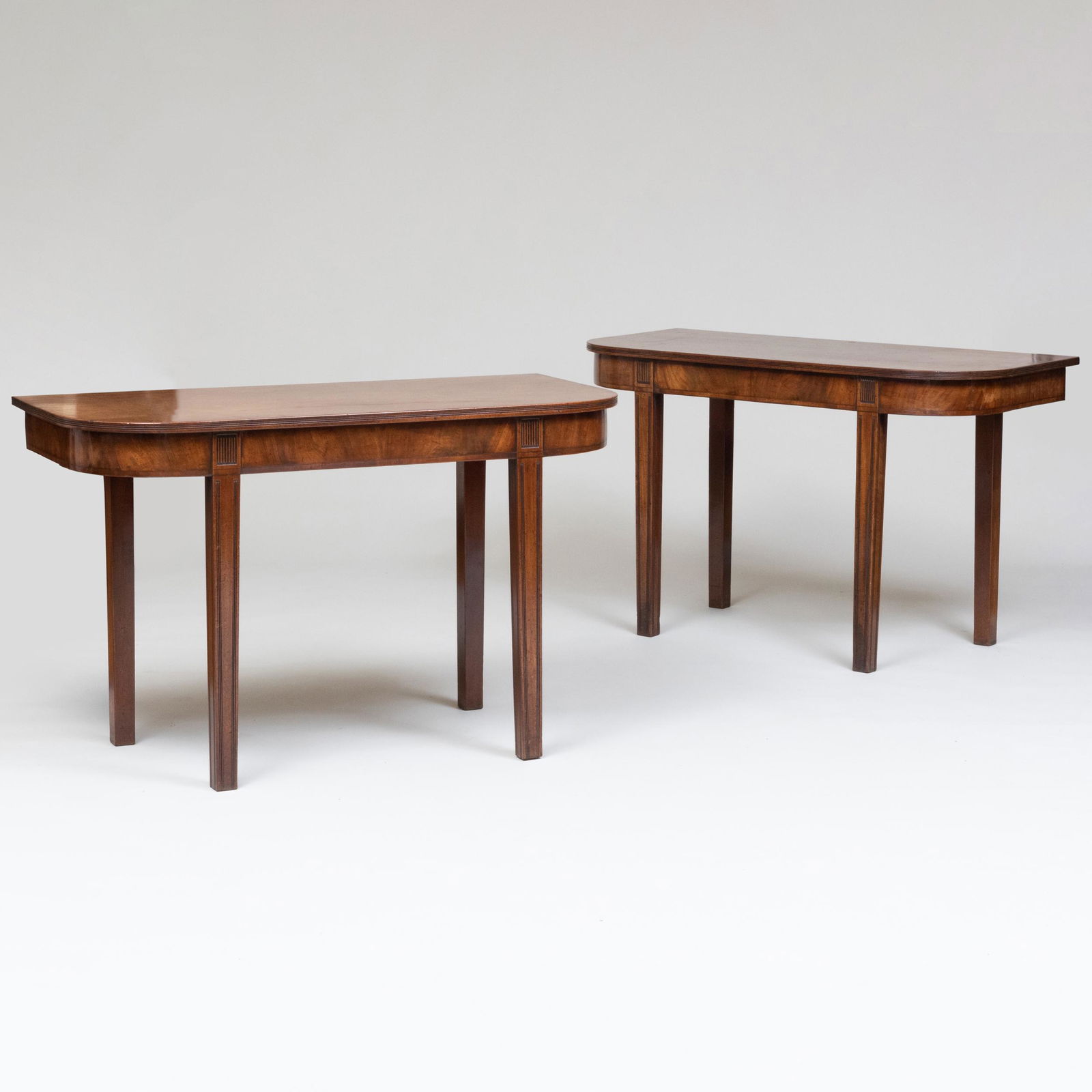 Pair of George III Mahogany Console Tables (1 of 13)