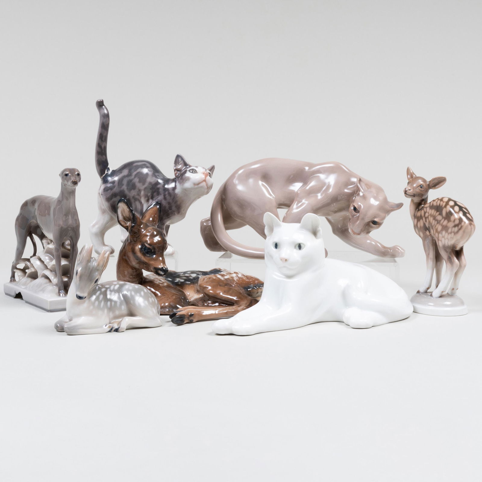 Group of Four Royal Copenhagen Porcelain Figures of Animals and Three Additional Figures (1 of 20)