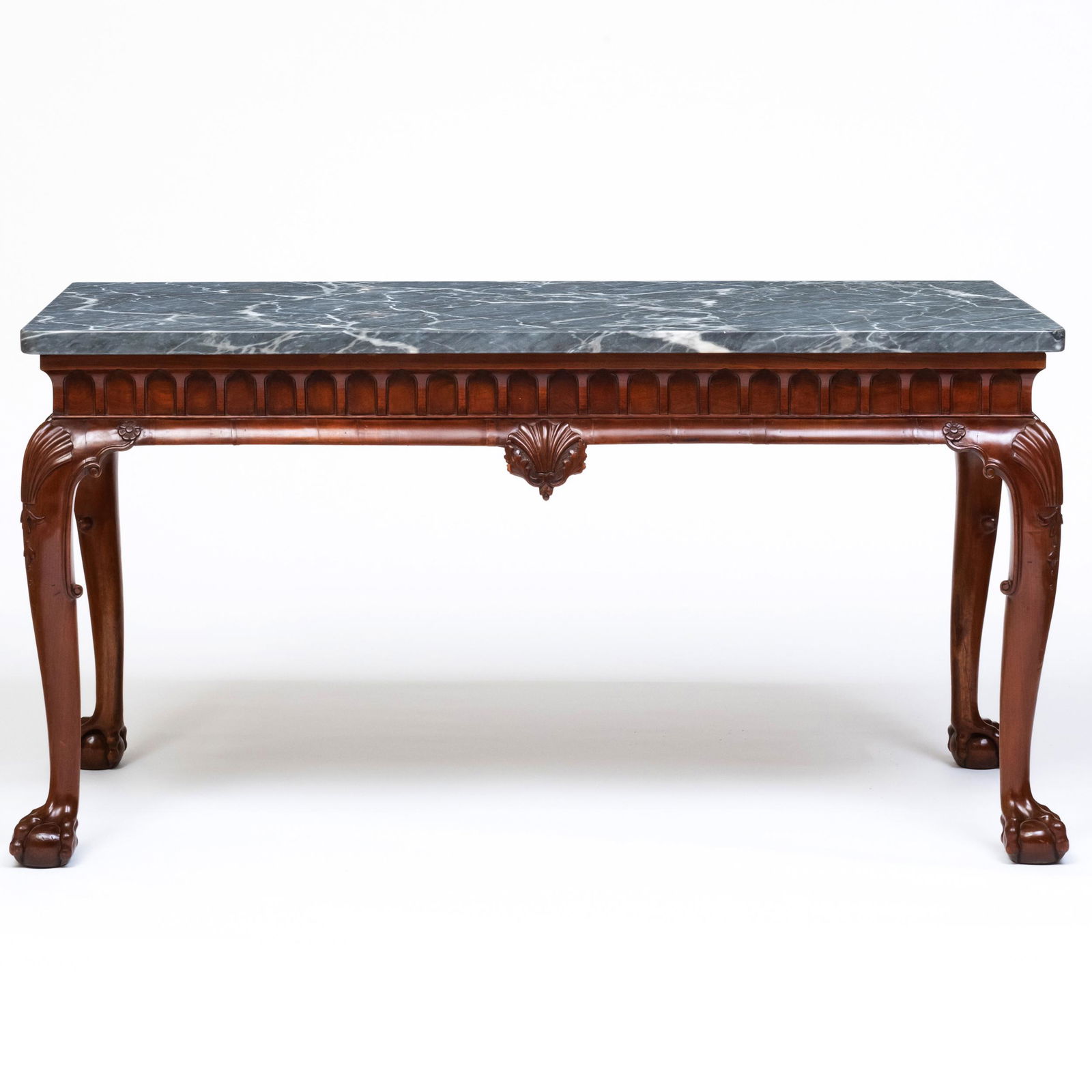 George II Mahogany and Grey Figured Marble Console Table (1 of 18)