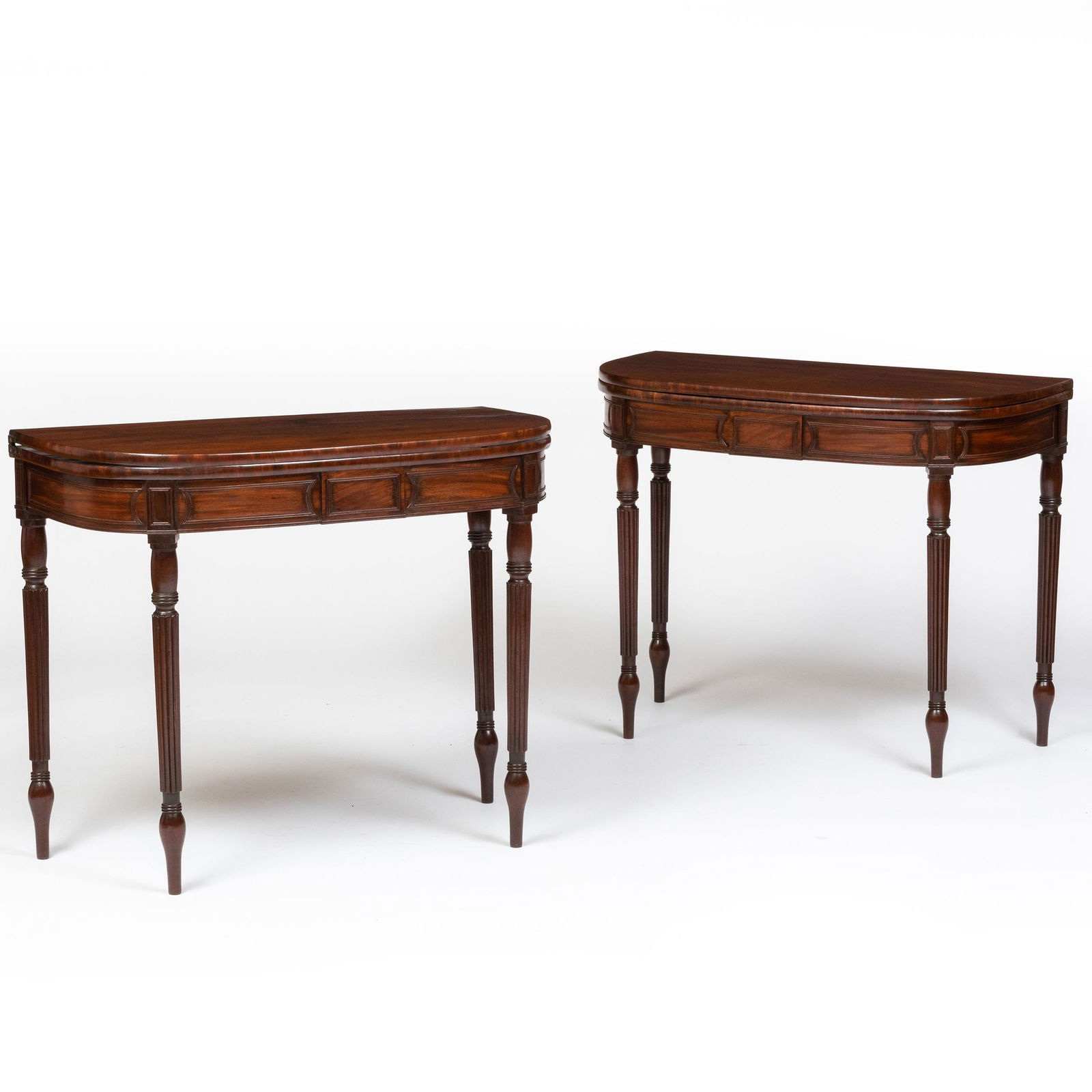 Pair of Late George III Mahogany Card Tables, in the Manner of Gillows (1 of 17)