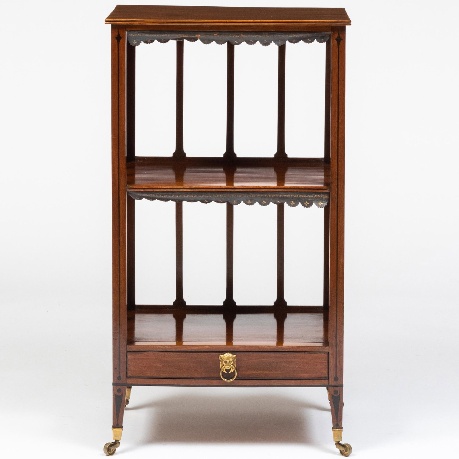 Regency Ebony Inlaid Mahogany Étagère (1 of 13)