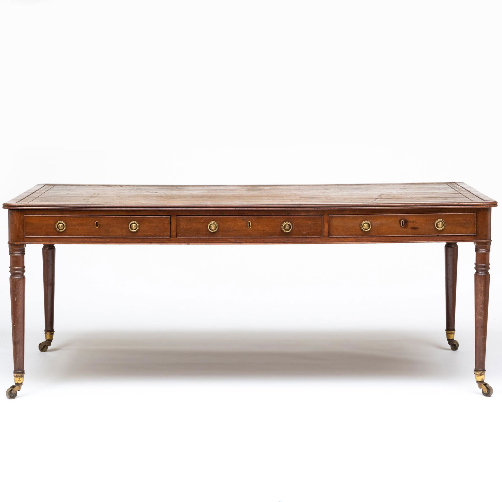 Late George III Mahogany Writing Table, stamped William Wilkinson (1 of 12)