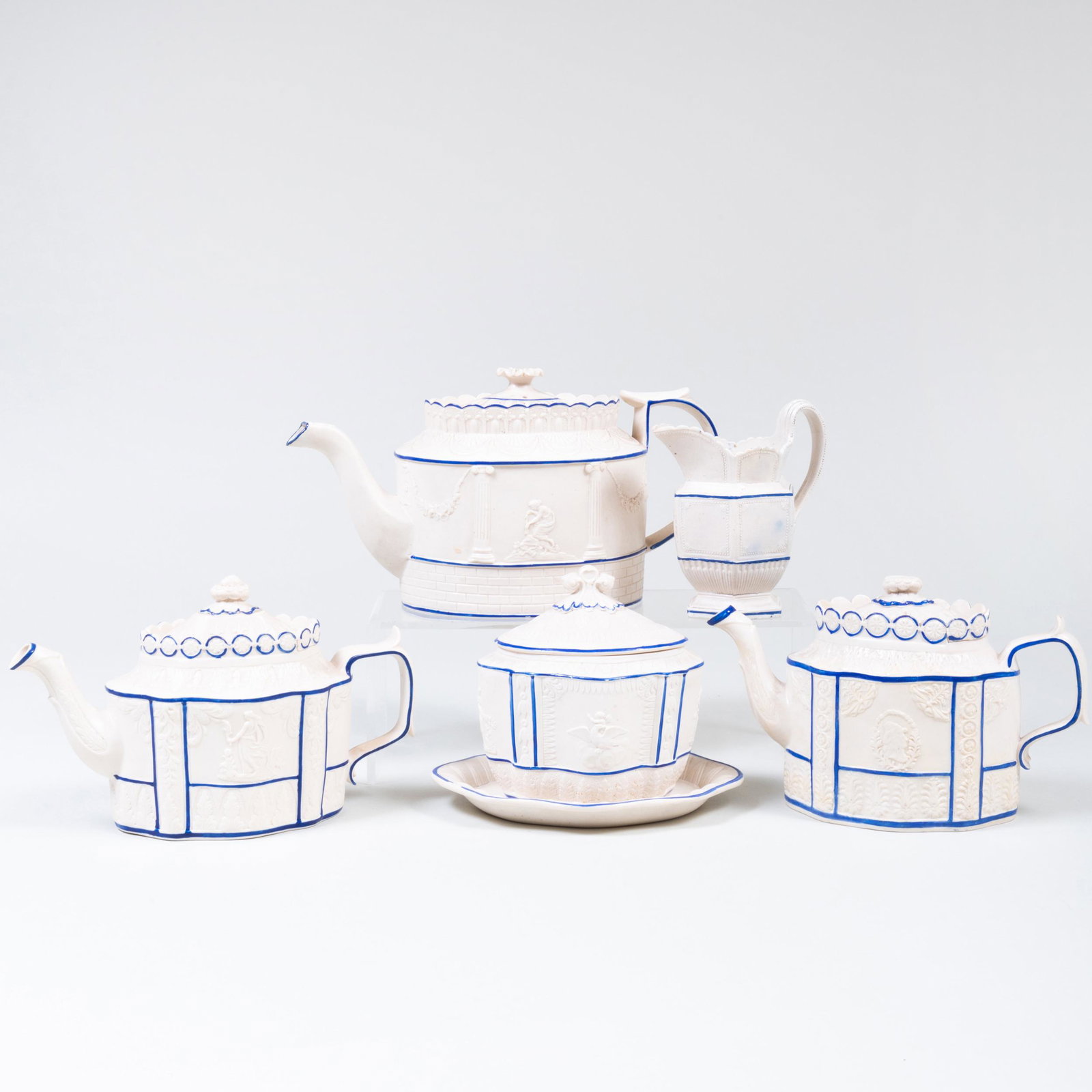 Group of Six Castleford Type Pottery Teawares (1 of 20)