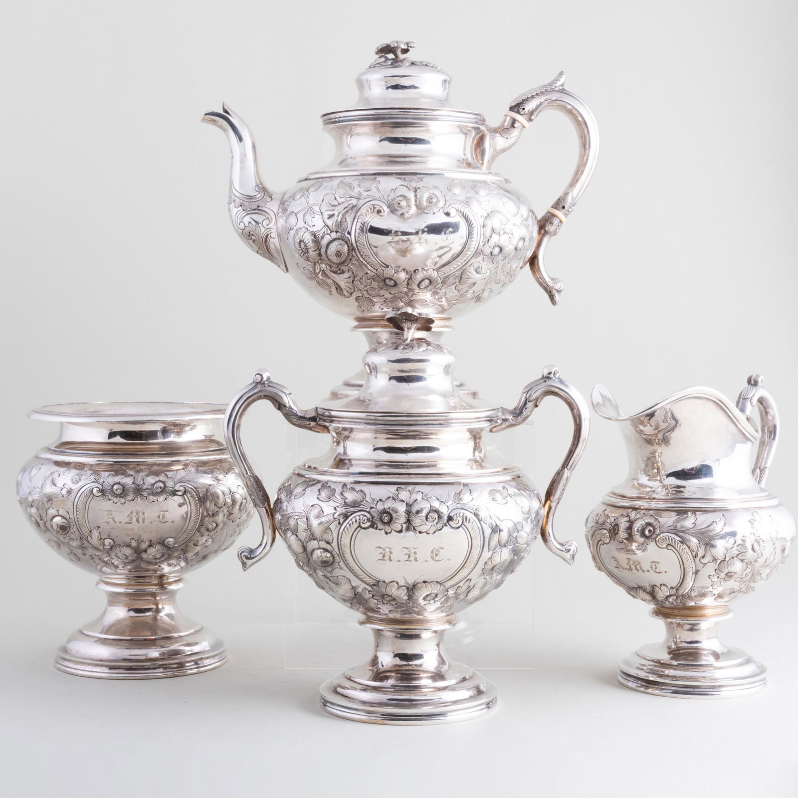 Gorham Coin Silver Four Piece Tea Service (1 of 20)