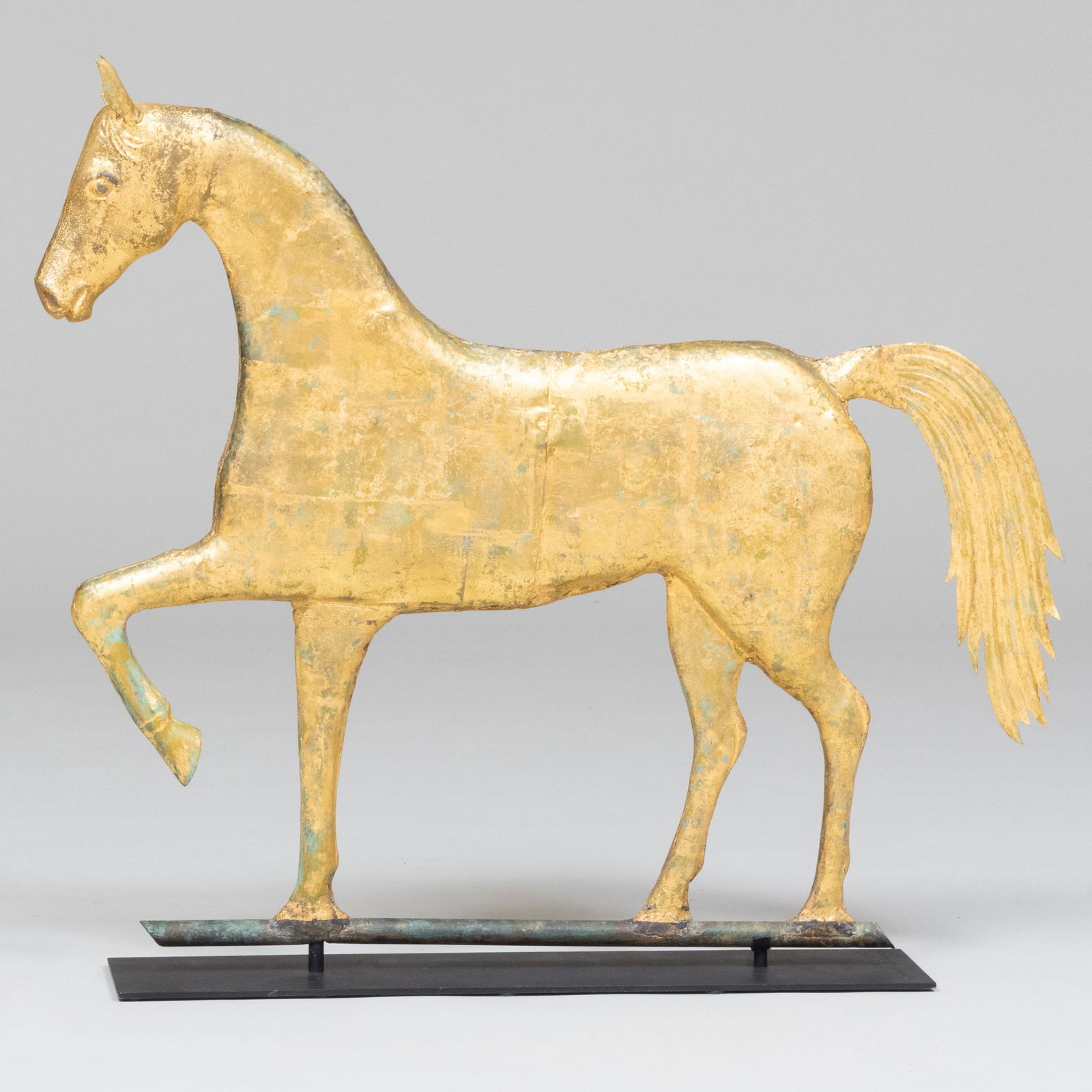 Molded and Gilt Copper Prancing Horse Weathervane, A. L. Jewell and Company (active 1852-1865) (1 of 10)