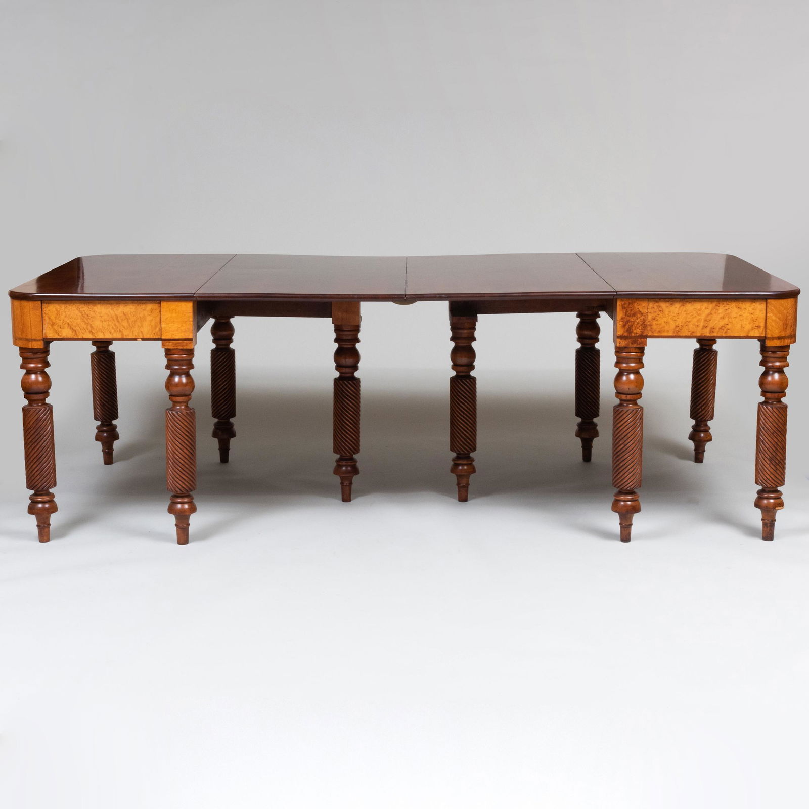 Classical Cherry and Bird's Eye Maple Drop-Leaf Dining Table (1 of 19)