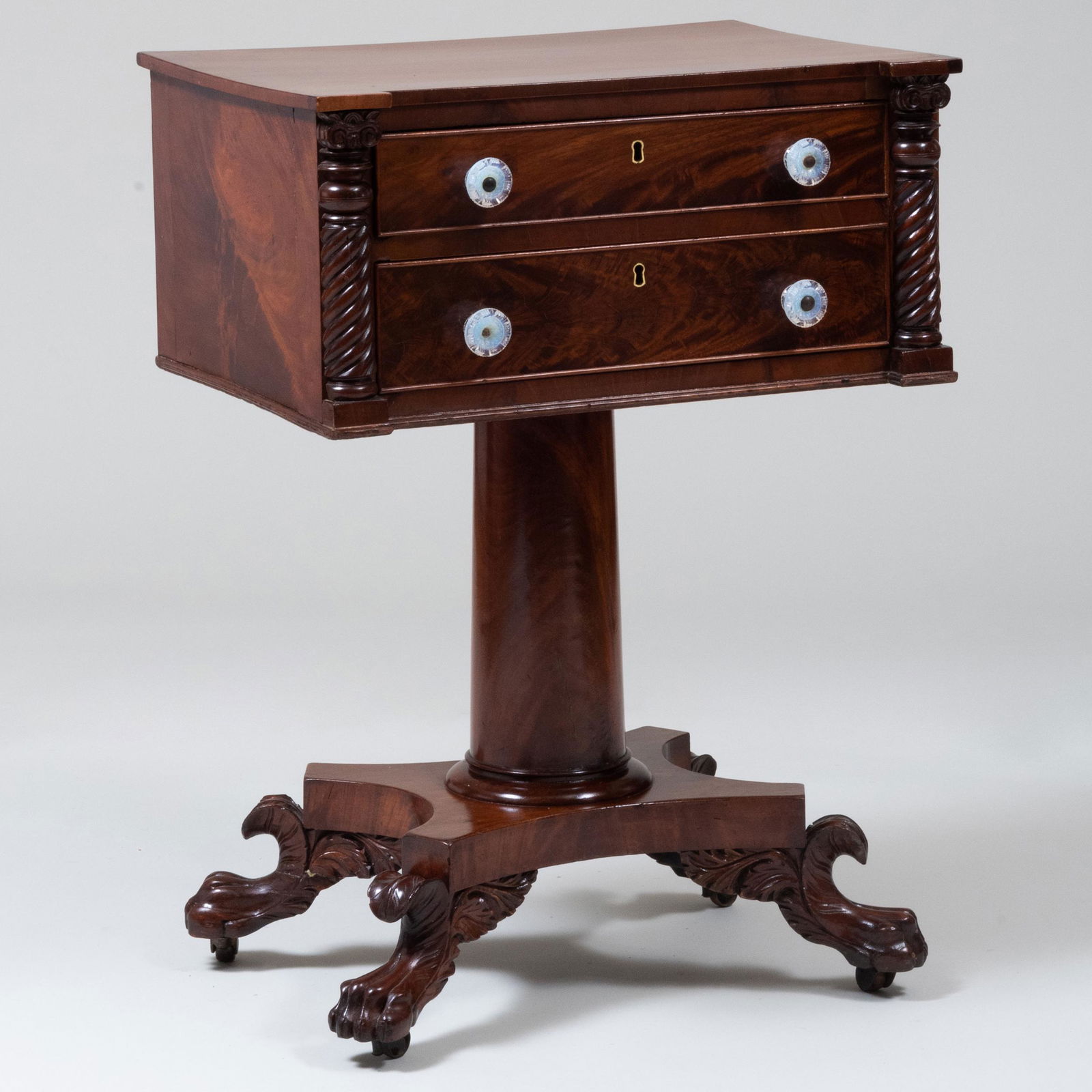 Classical Mahogany Work Table, Philadelphia (1 of 9)