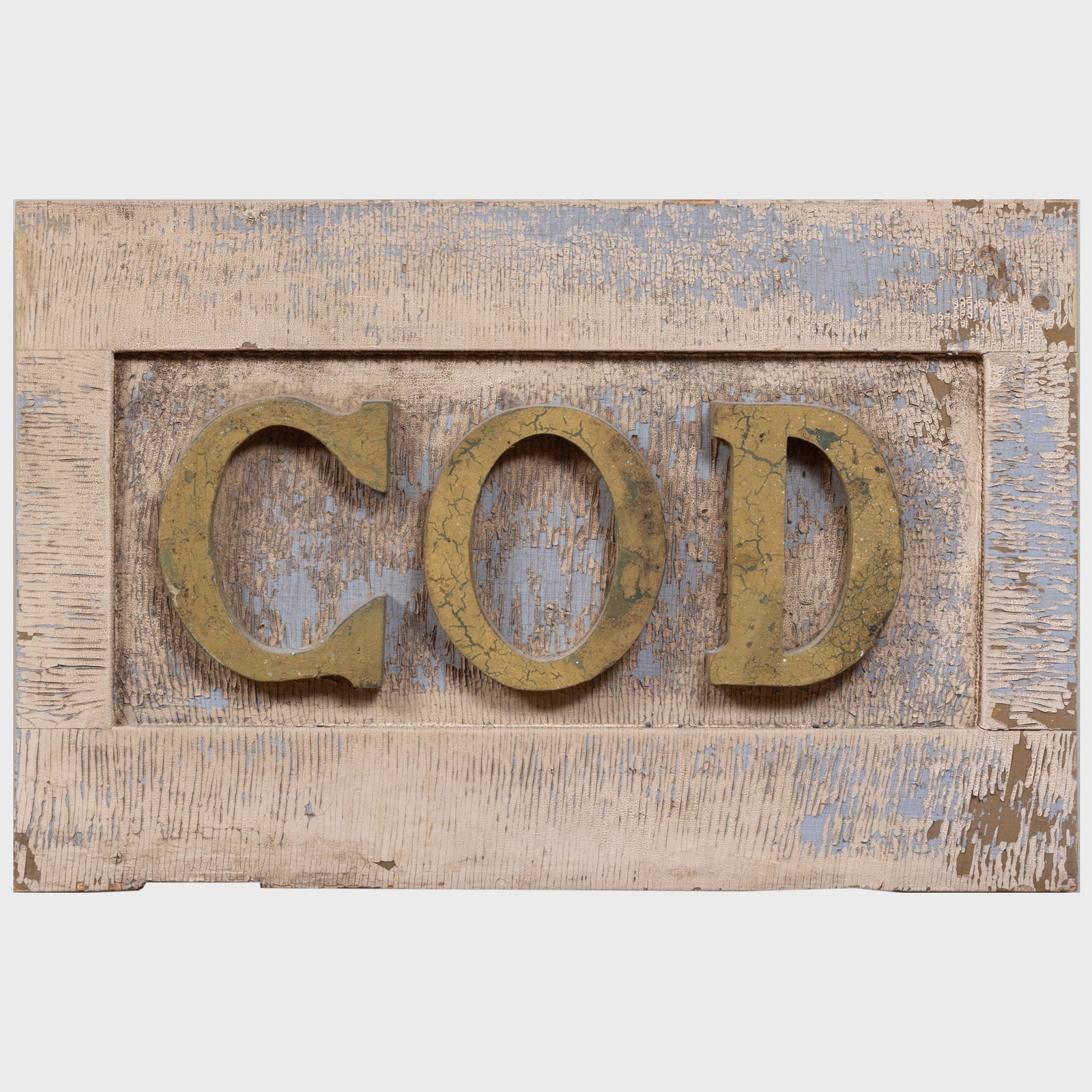 American Painted 'COD' Folk Art Sign (1 of 5)