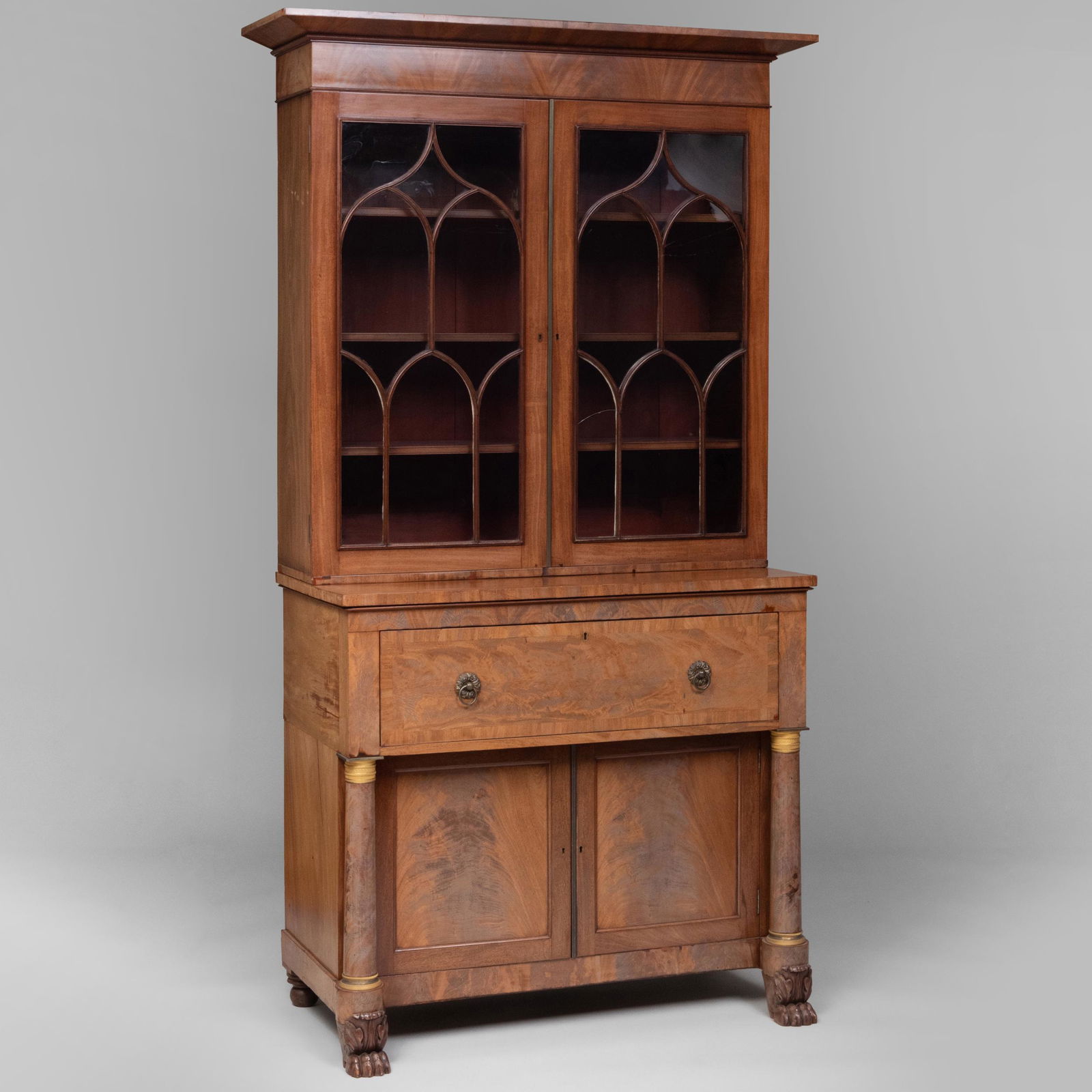 Classical Gilt-Brass-Mounted Mahogany Secretary (1 of 9)