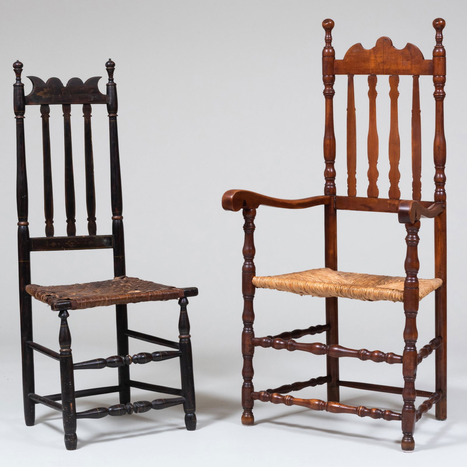 Two William and Mary Banister Back Chairs (1 of 6)