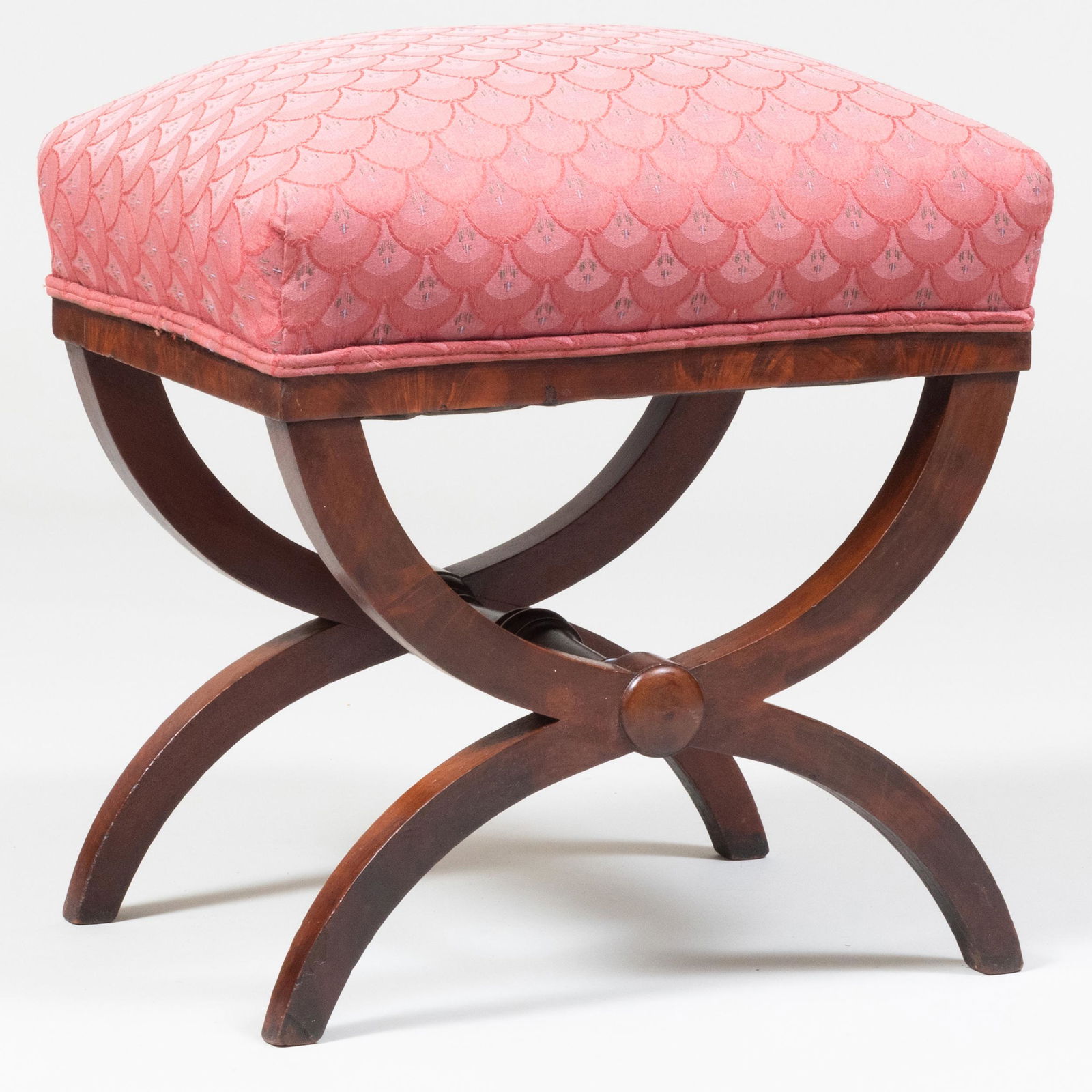 Late Classical Mahogany Curule Stool, New York (1 of 8)