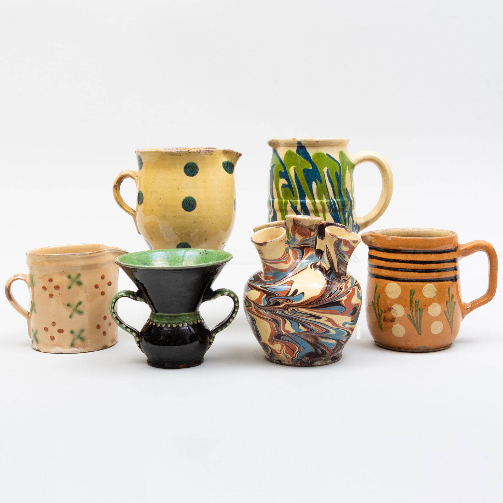 Group of Five Slip Decorated Vessels (1 of 20)