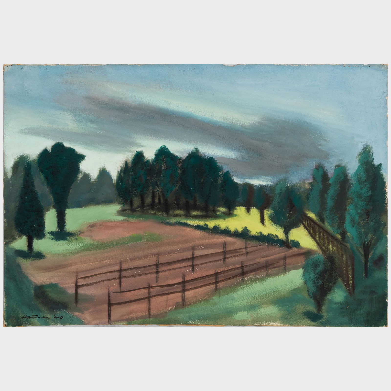 Murray Hantman (1904-1999): Quaker Town Outskirts; Pennsylvania Landscape; Rock Hill, PA Landscape; (1 of 19)
