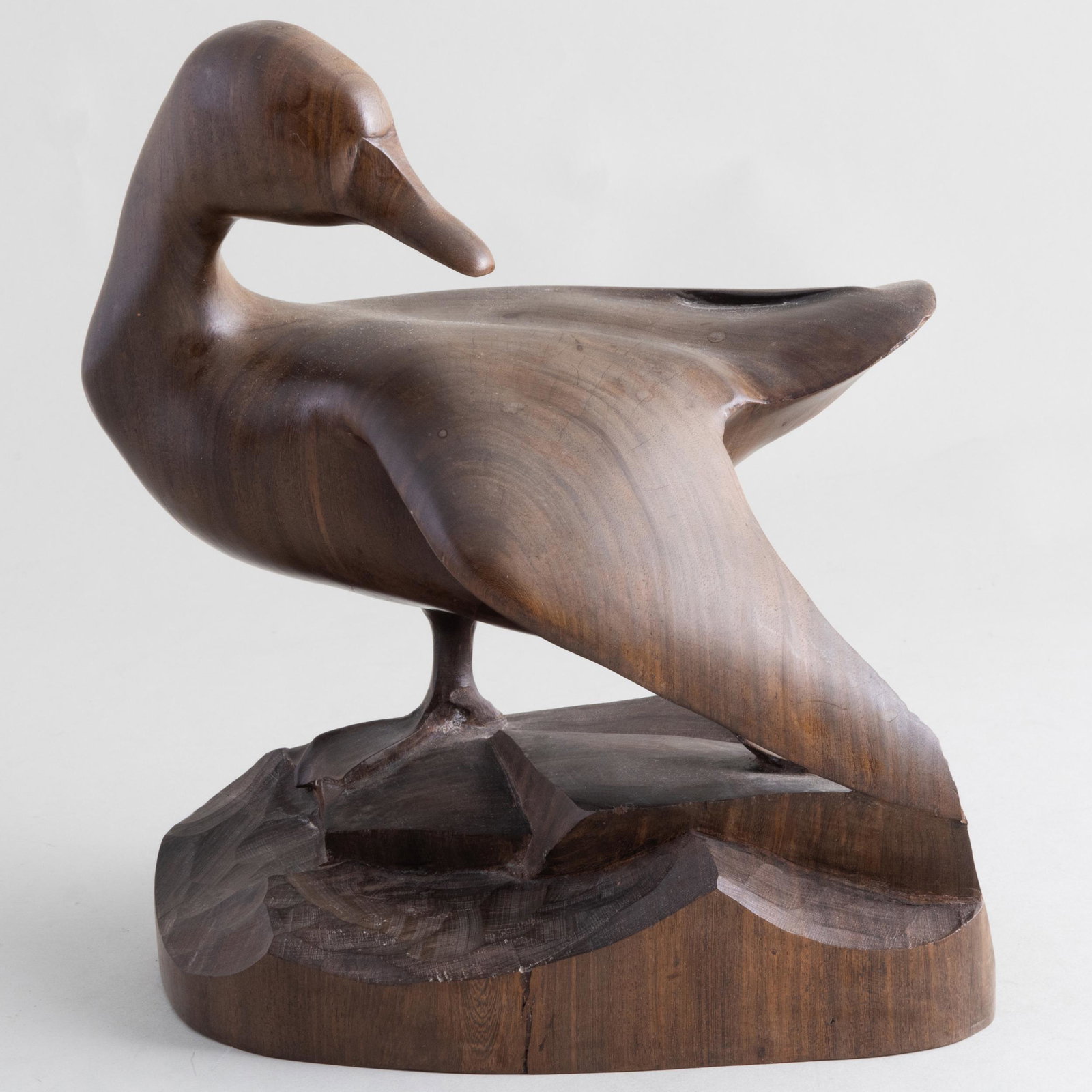 Charles Greenough Chase: Black Duck: Charles Greenough Chase: Black Duck Ebony, incised signature, Sept 1956, no. 191. 8 x 7 x 5 in.