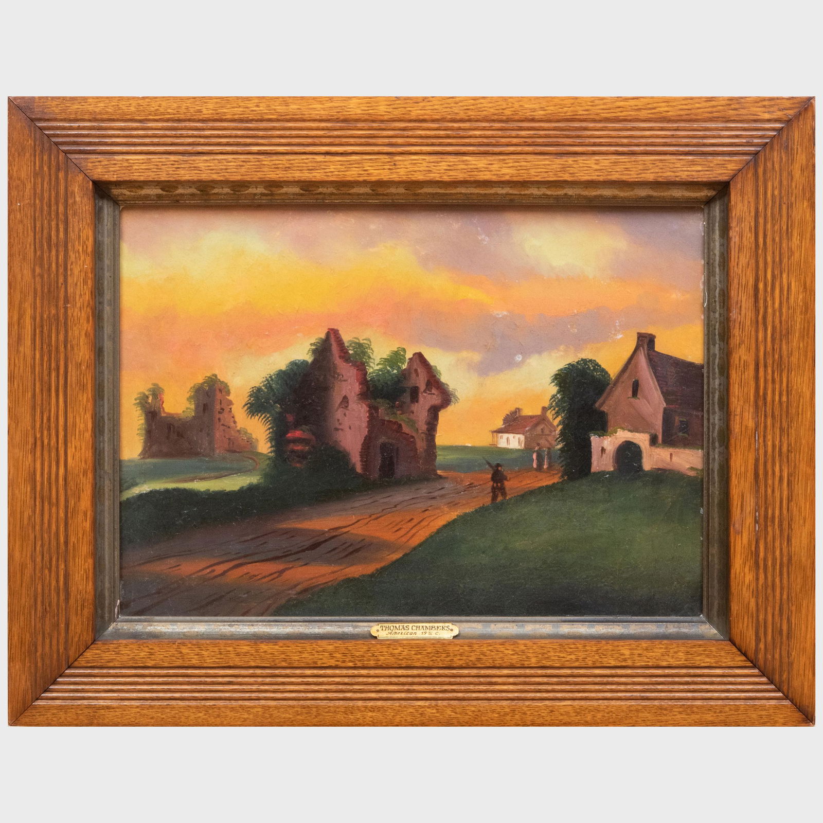 Attributed to Thomas Chambers (1808-1866): Landscape with Ruins (1 of 5)