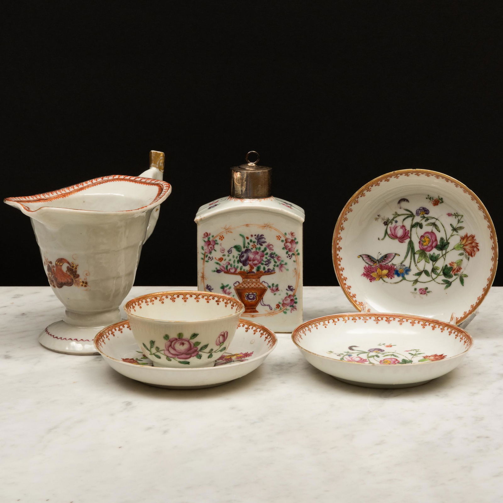 Group of Chinese Export Famille Rose Porcelain Teawares (1 of 20)