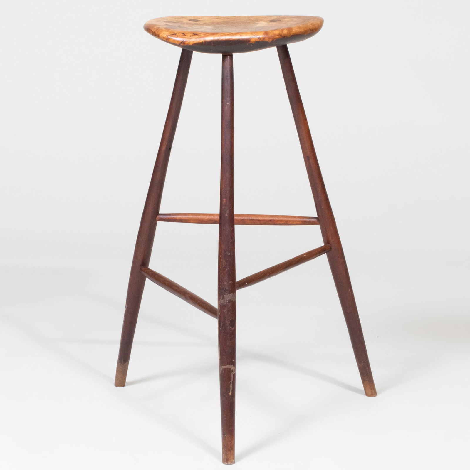 Wharton Esherick Walnut Three-Legged Stool (1 of 9)