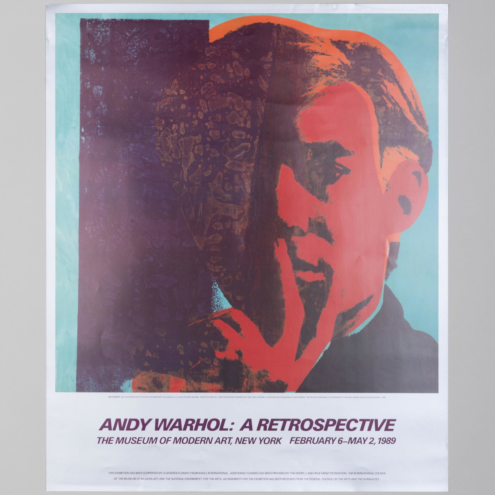 Group of Six Andy Warhol Posters: Group of Six Andy Warhol Posters Various sizes, all unframed. The Estate of Fred Hughes.