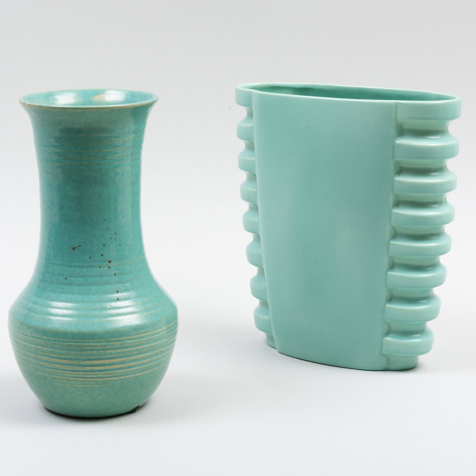 Two American Green Glazed Vessels (1 of 7)