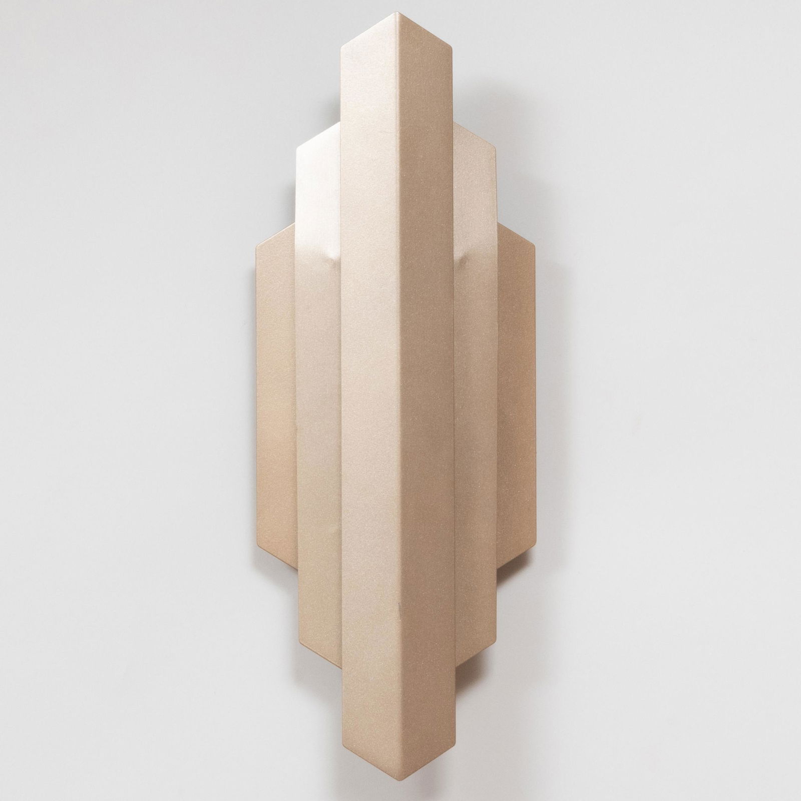 Set of Four Deco Sconces, Gold Vertical Geometric Modern LED Sconce Light Fixture (1 of 8)