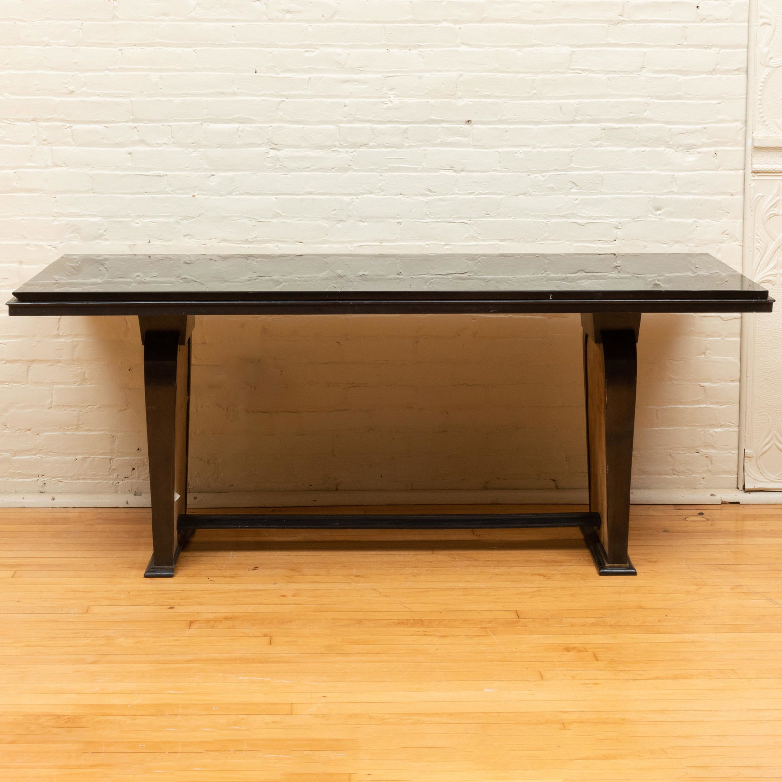 Jean Pascaud Ebonized Wood and Parchment Table (1 of 9)