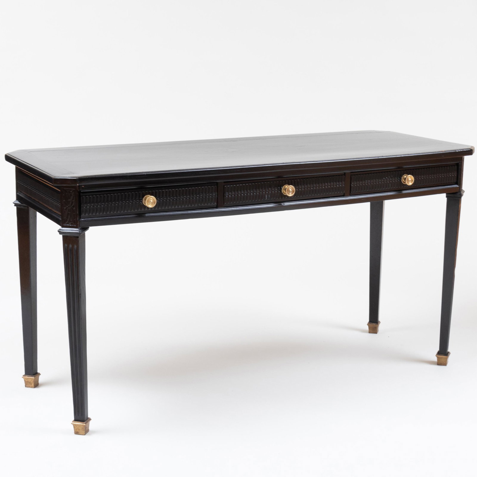 Neoclassical Style Ebonized Writing Table: Neoclassical Style Ebonized Writing Table 29 x 4 ft. 7 1/4 x 22 in. Property from the Collection of Susan Lasker Brody