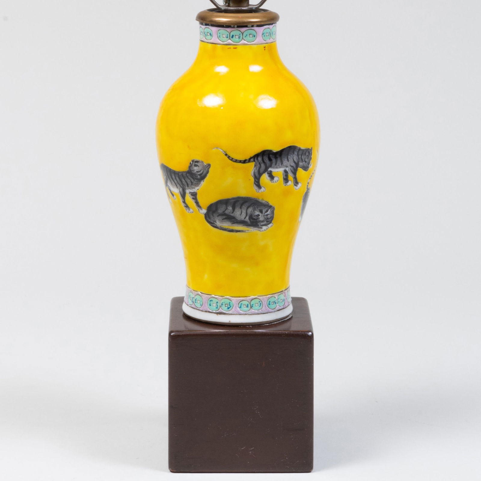 Chinese Yellow Glazed Vase Mounted as a Table Lamp (1 of 5)