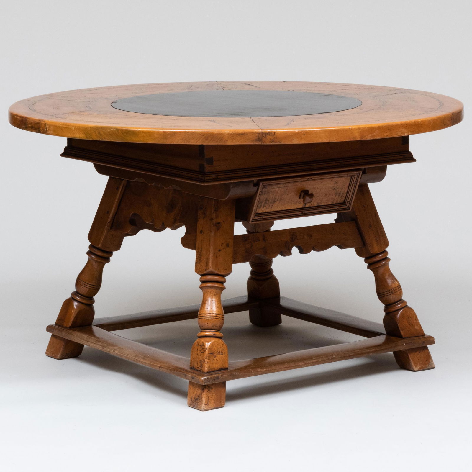 Swiss Inlaid Walnut Circular Breakfast Table (1 of 9)