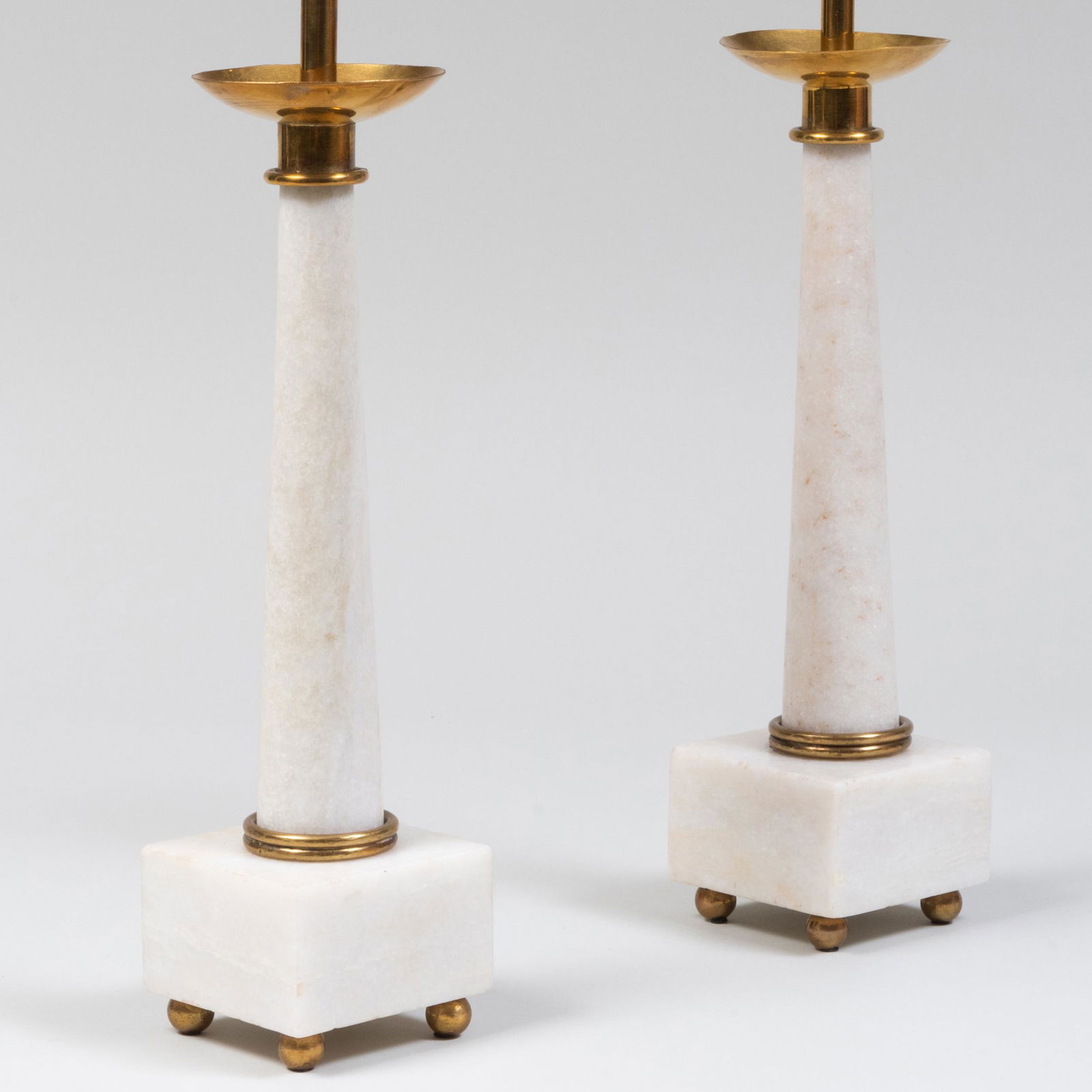 Pair of Gilt-Metal-Mounted Marble Table Lamps (1 of 11)