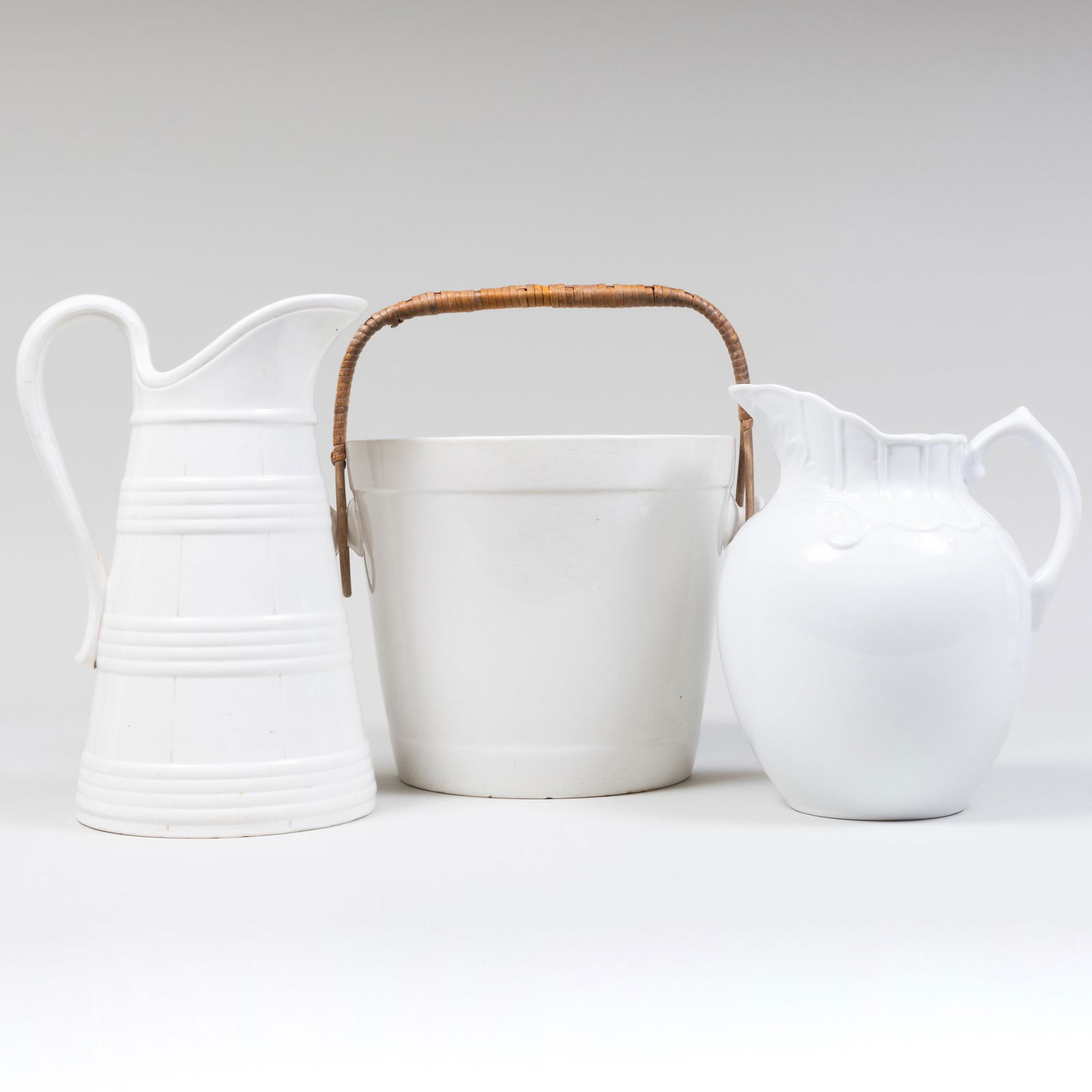 Group of Three White Glazed Vessels (1 of 20)