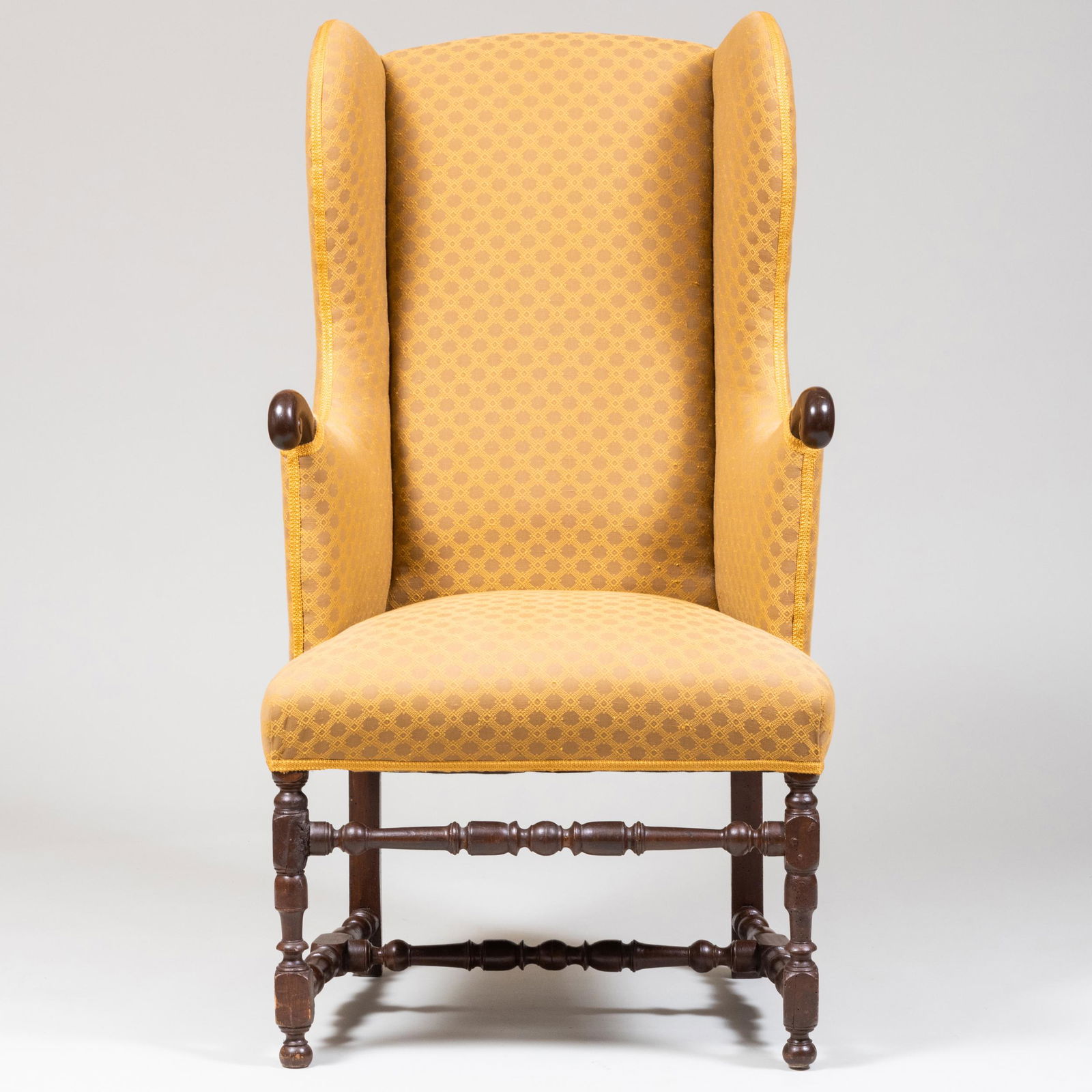 Charles II Painted Wood Wing Chair (1 of 7)