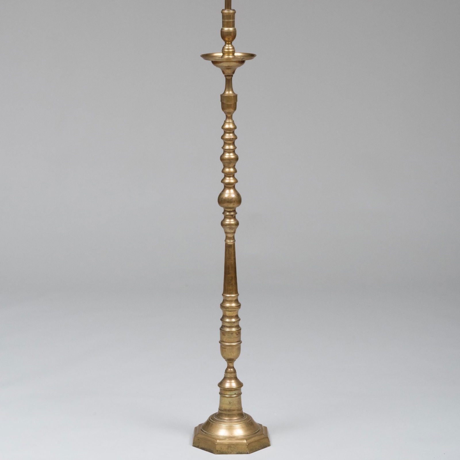 Continental Baroque Style Brass Floor Lamp (1 of 6)