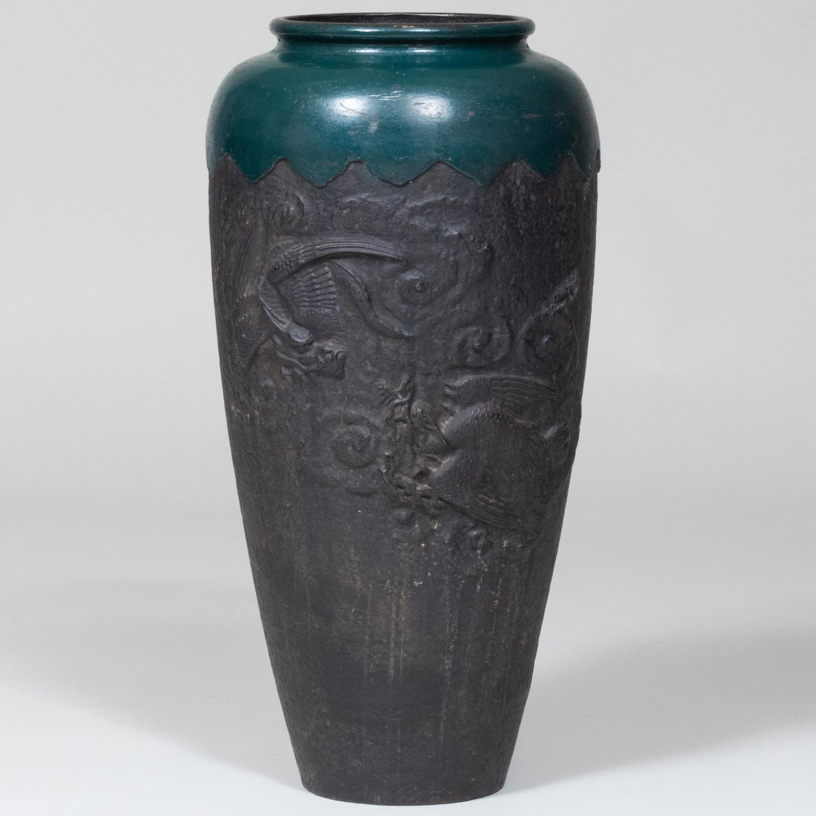 Large Japanese Enameled Bronze Jar (1 of 6)