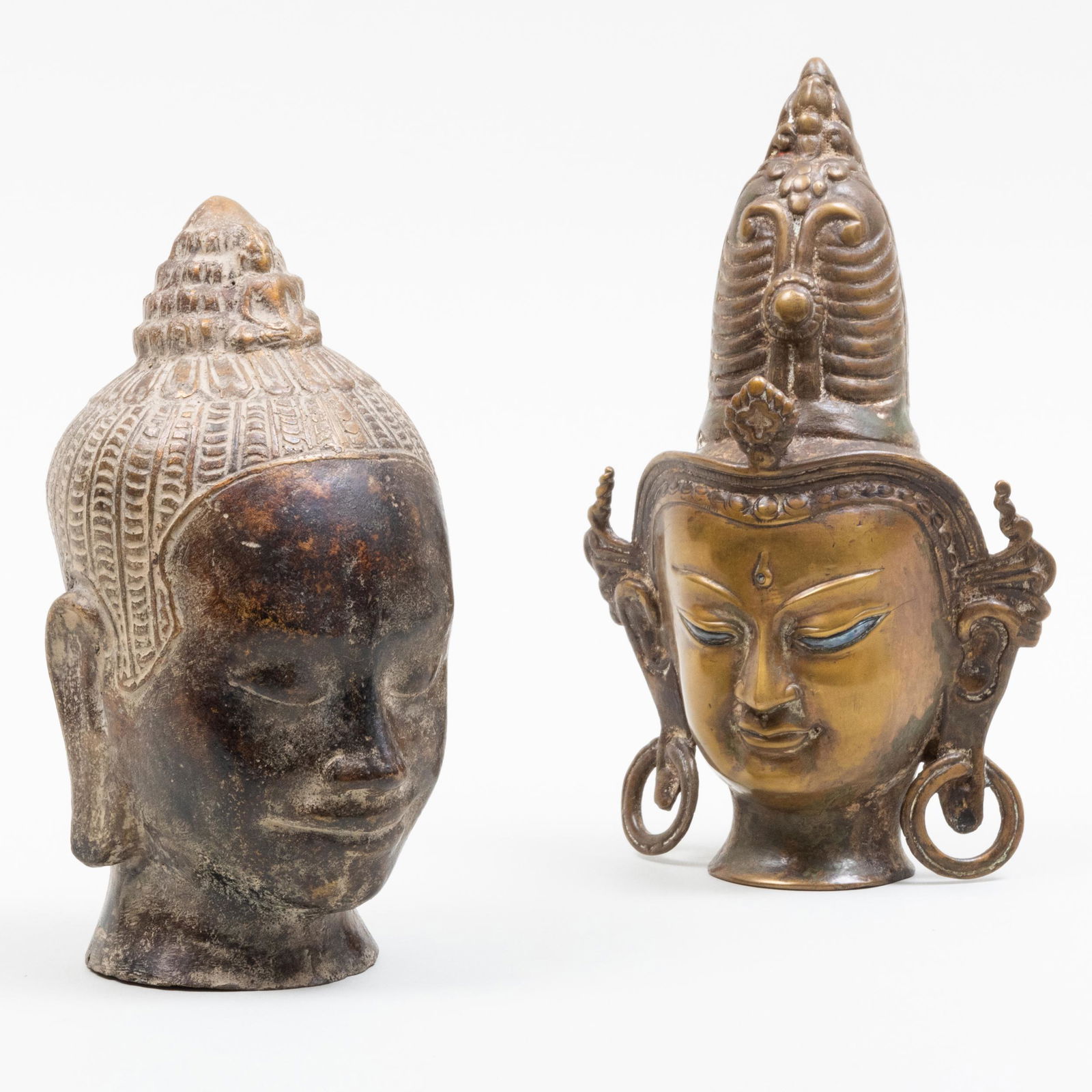 Two East Asian Bronze Heads of Dieties (1 of 8)