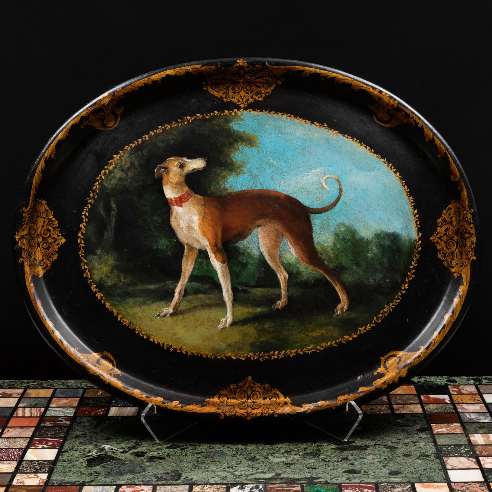 Victorian Papier Maché Oval Tray (1 of 8)