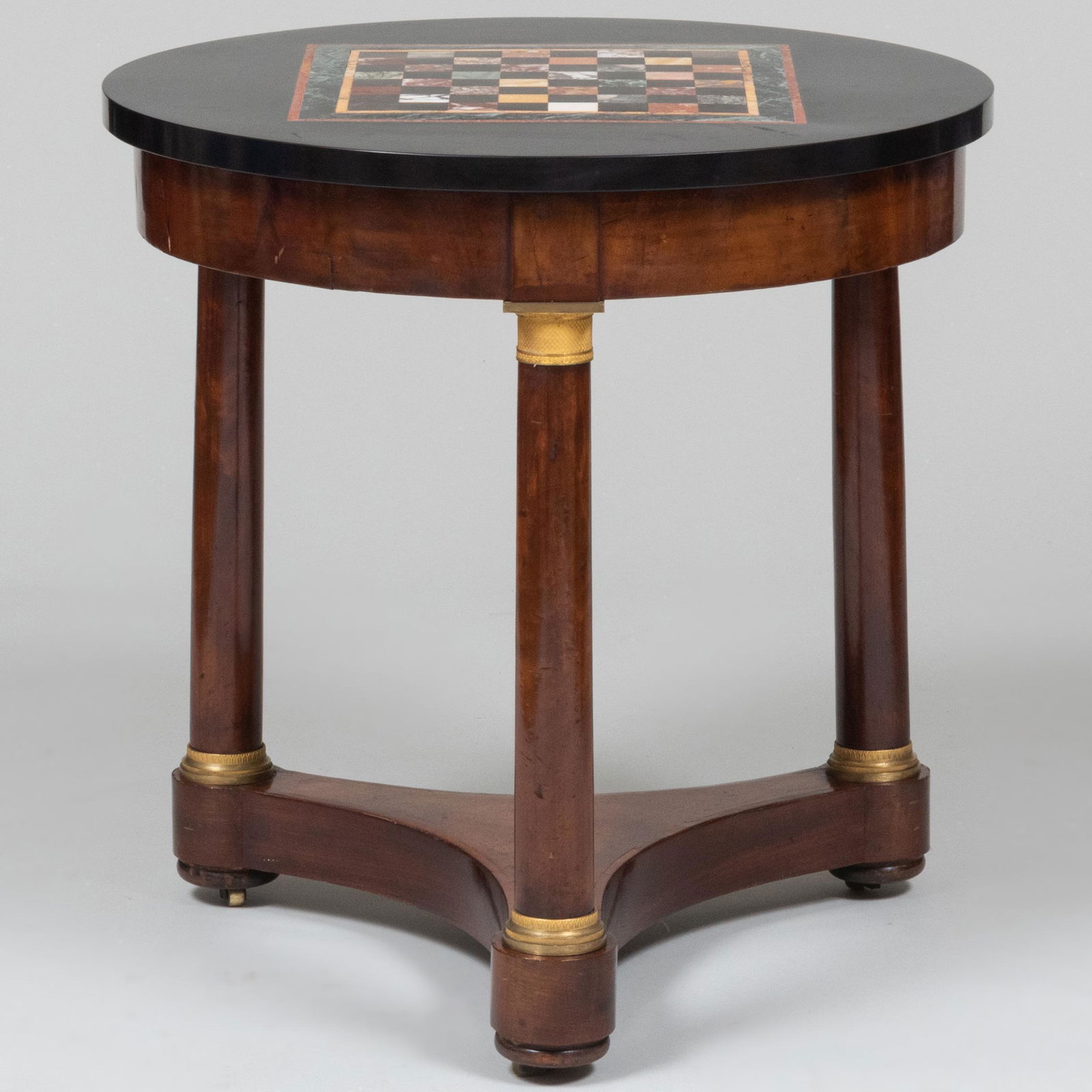 Late Empire Gilt-Metal-Mounted Mahogany Center Table (1 of 8)