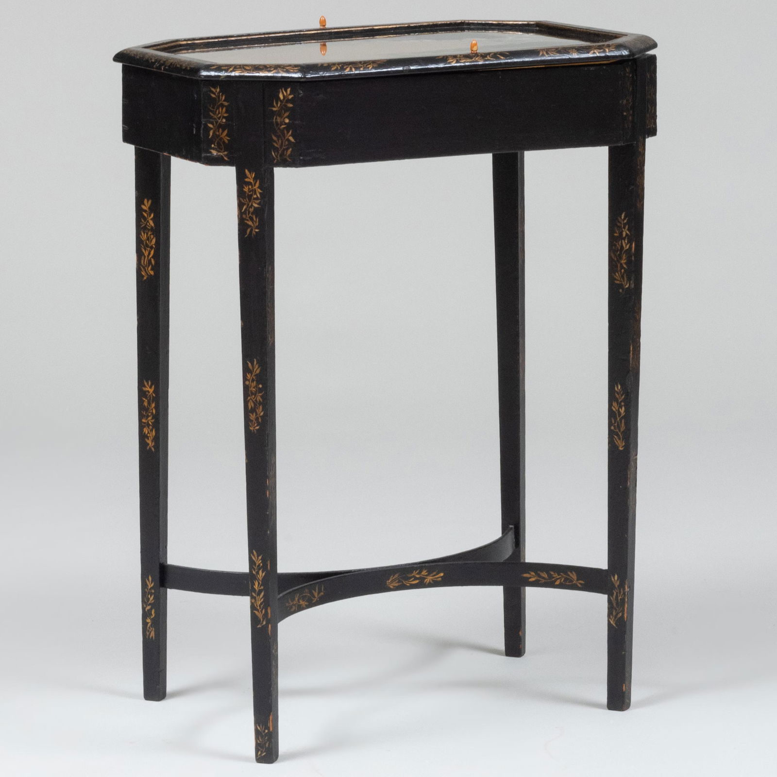 Victorian Ebonized and Parcel-Gilt Vitrine Table (1 of 14)