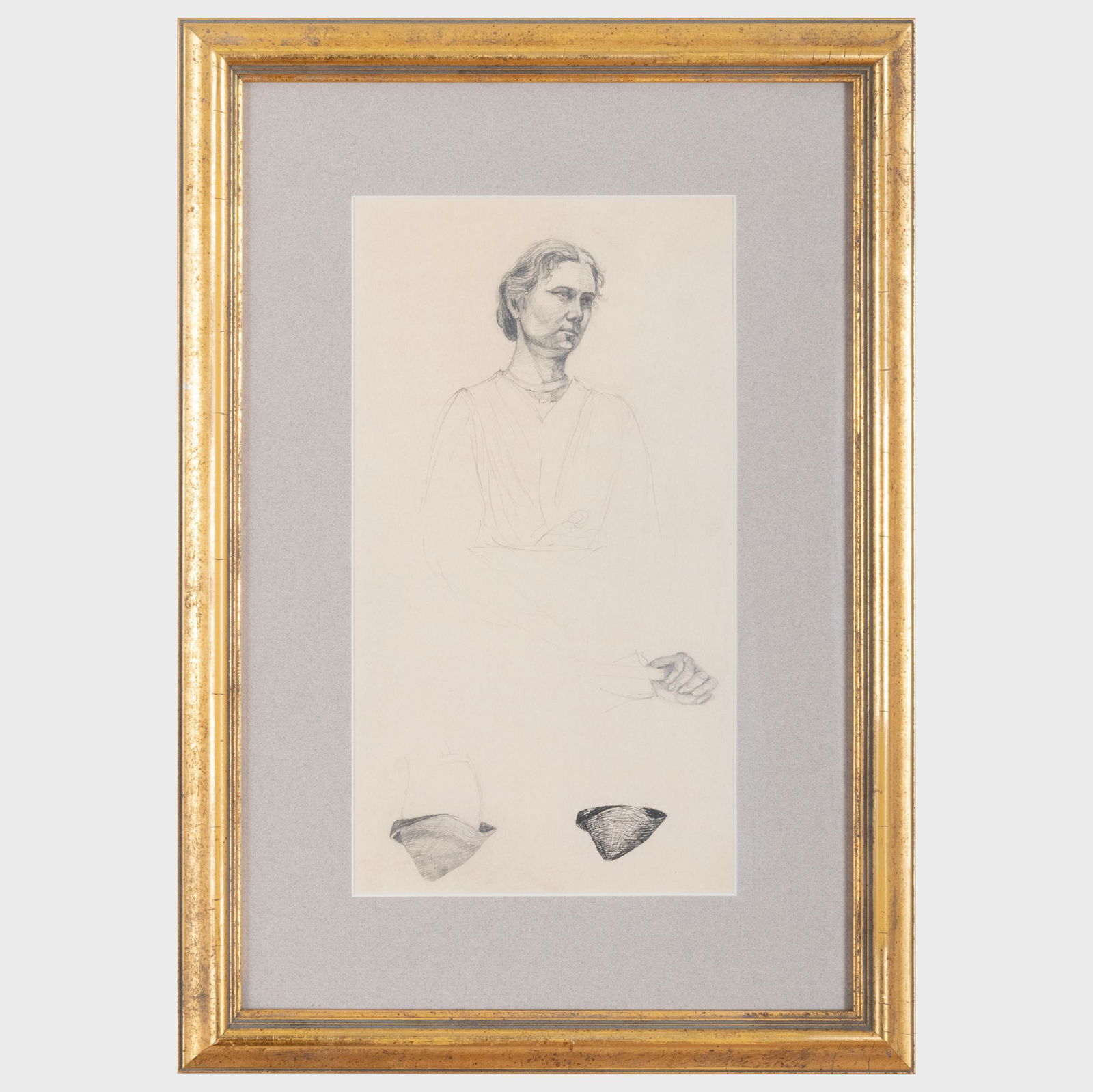 European School: Study of a Woman Wearing a Cloak (1 of 7)