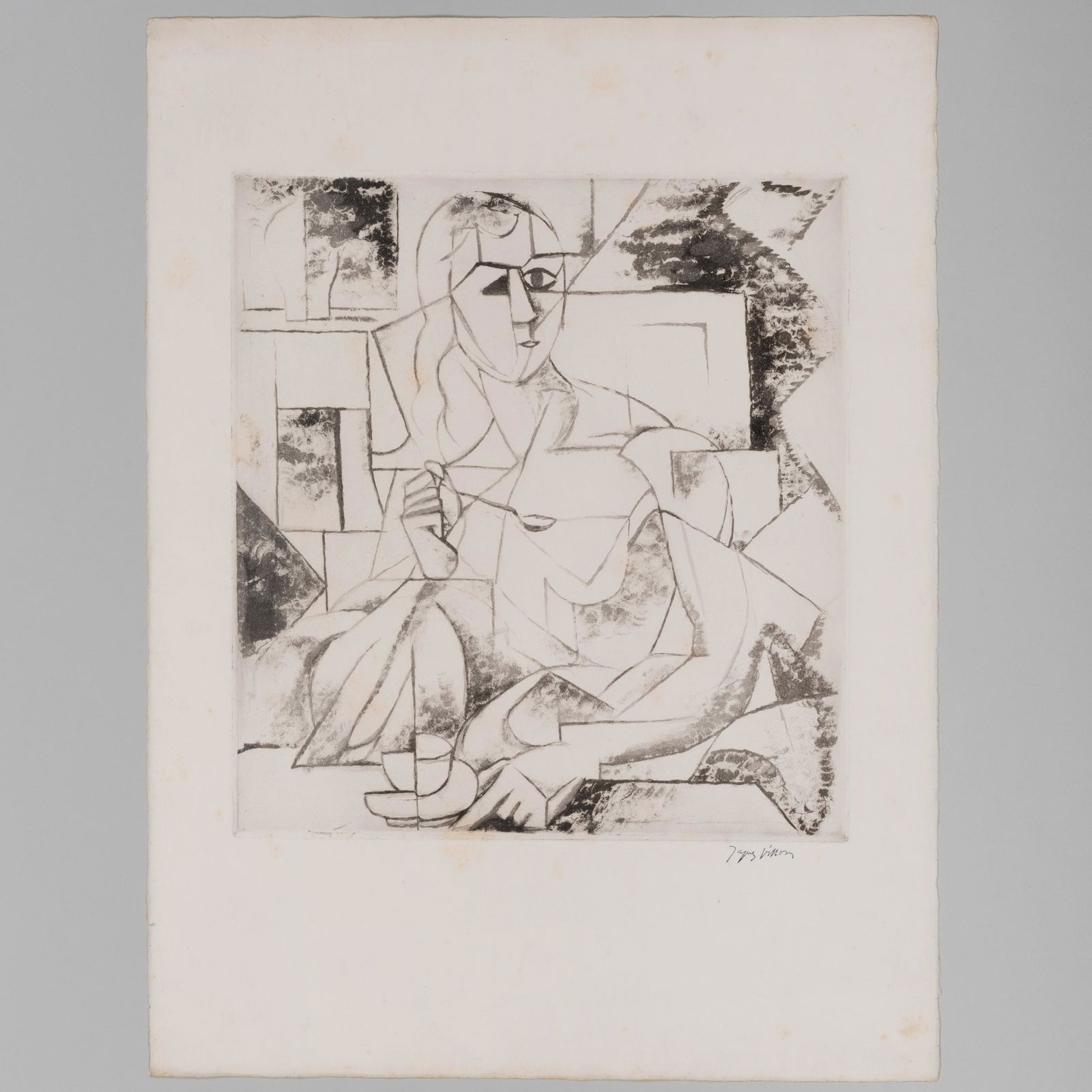 Jacques Villon (1875-1963): D'Après Metzinger, La Tasse à thé (1 of 5)