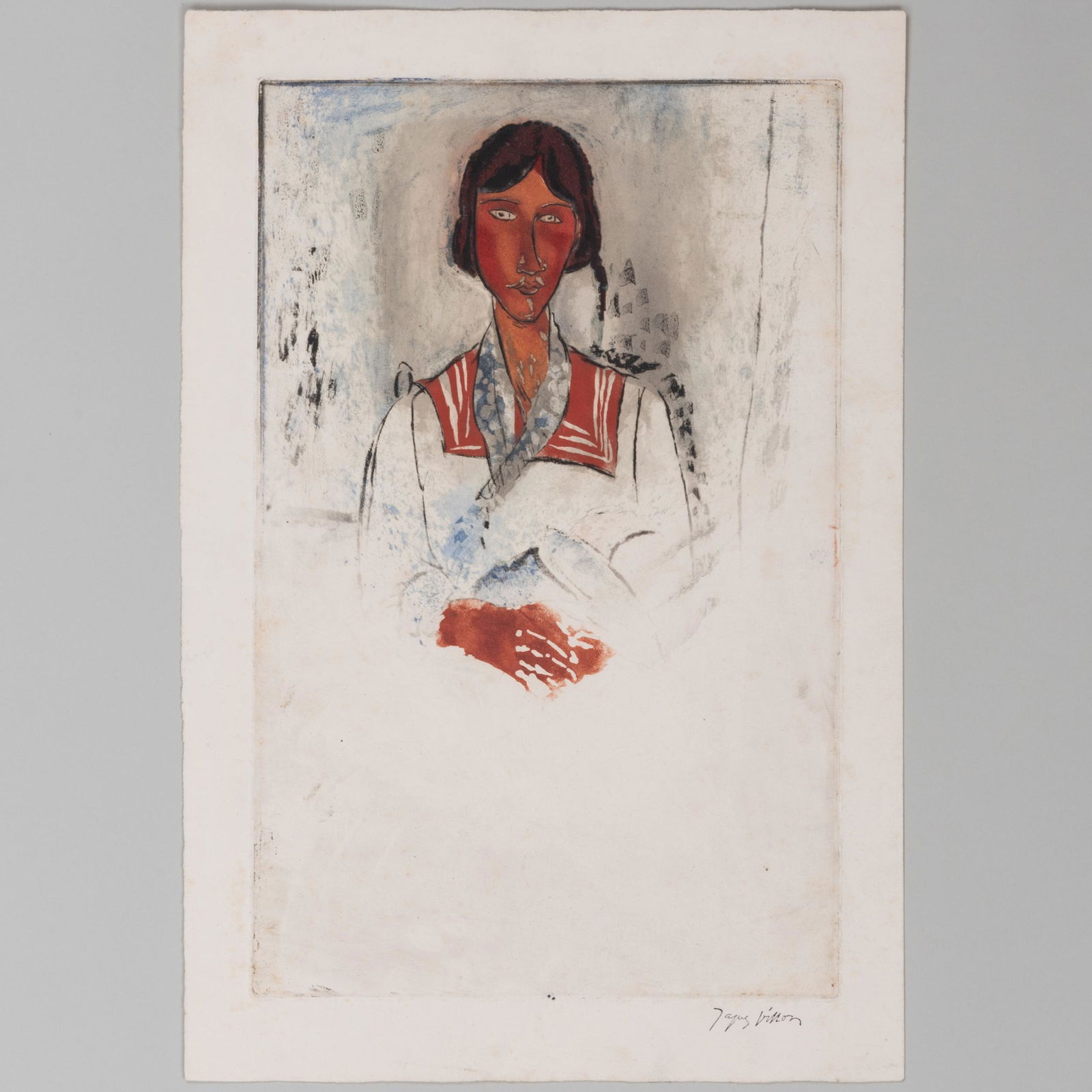 Jacques Villon (1875-1963): D'Après Modigliani, L'Italienne (1 of 4)