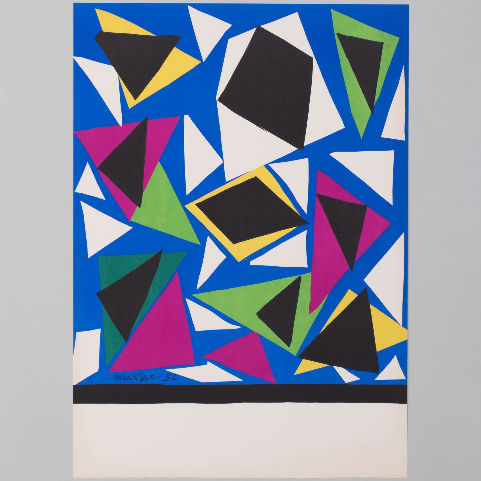 Henri Matisse (1869-1954): Affiches d'Expositions: Henri Matisse (1869-1954): Affiches d'Expositions Lithograph in colors on wove paper, 1952, unsigned as issued. 25 1/2 x 19 1/2 in. (sheet), 27 x 21 in. (frame). Literature: Duthuit 25. The Estate of 