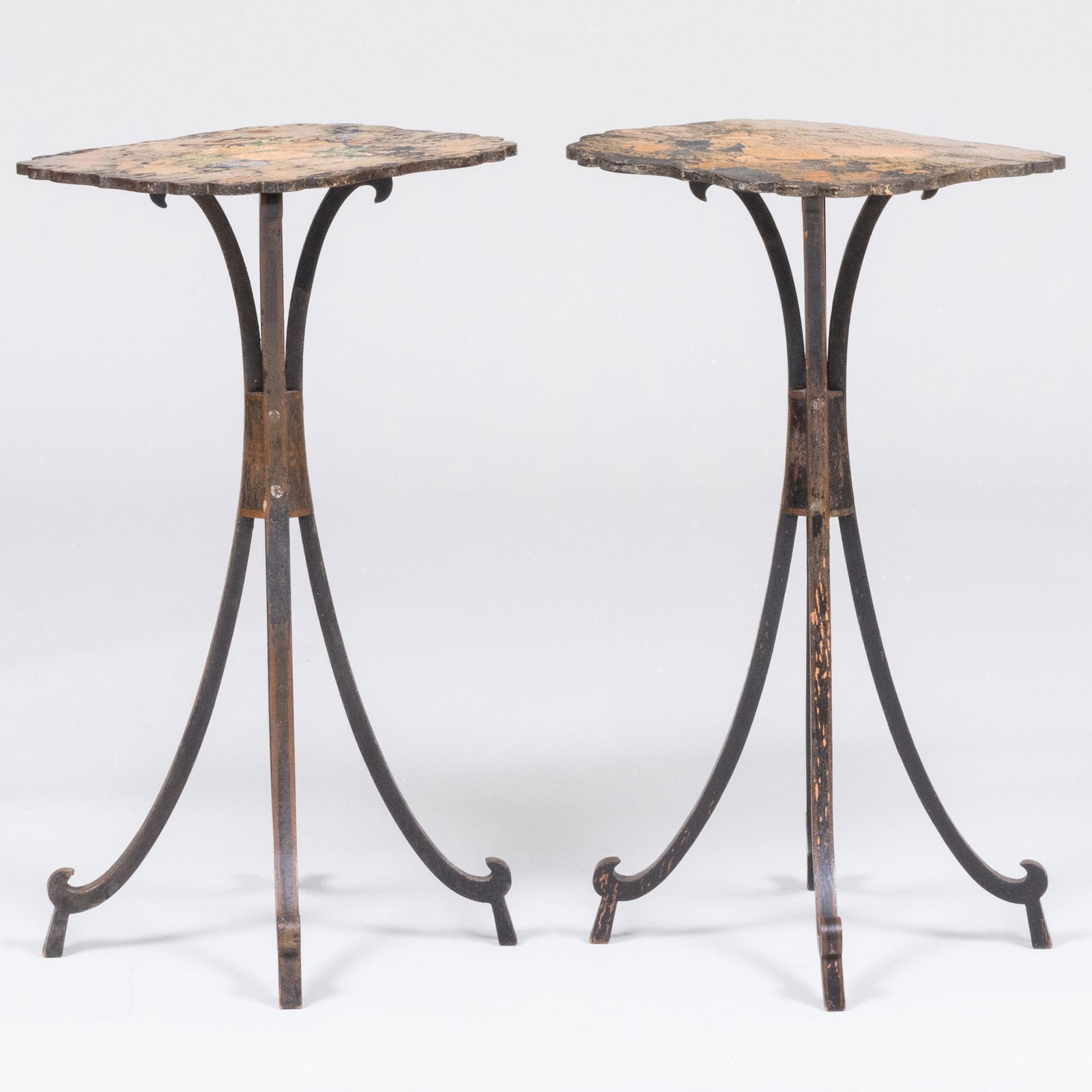 Pair of Regency Painted Candlestands (1 of 9)