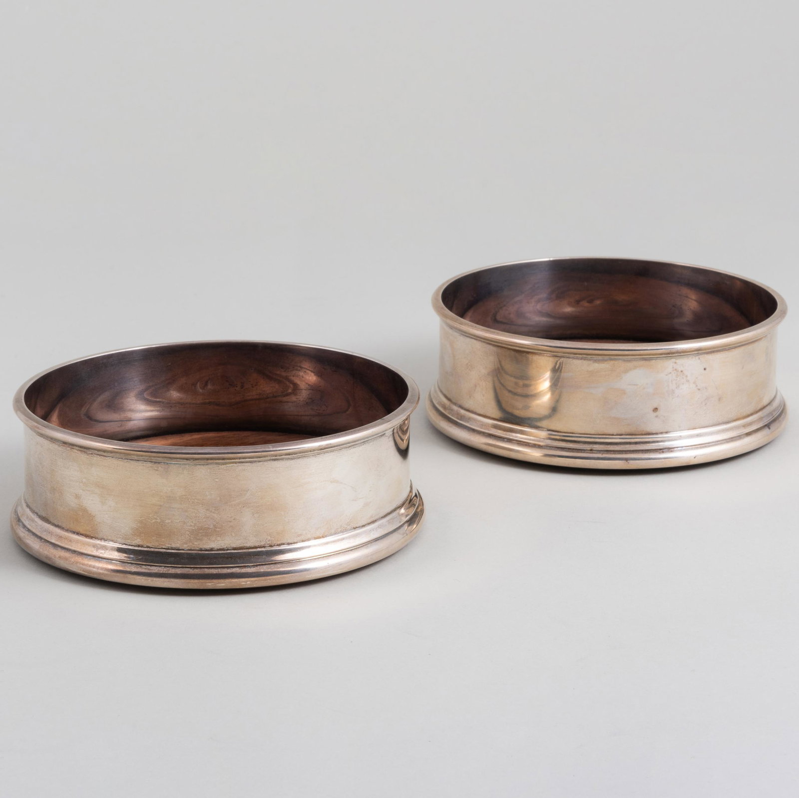 Pair of English Silver Bottle Coasters (1 of 6)