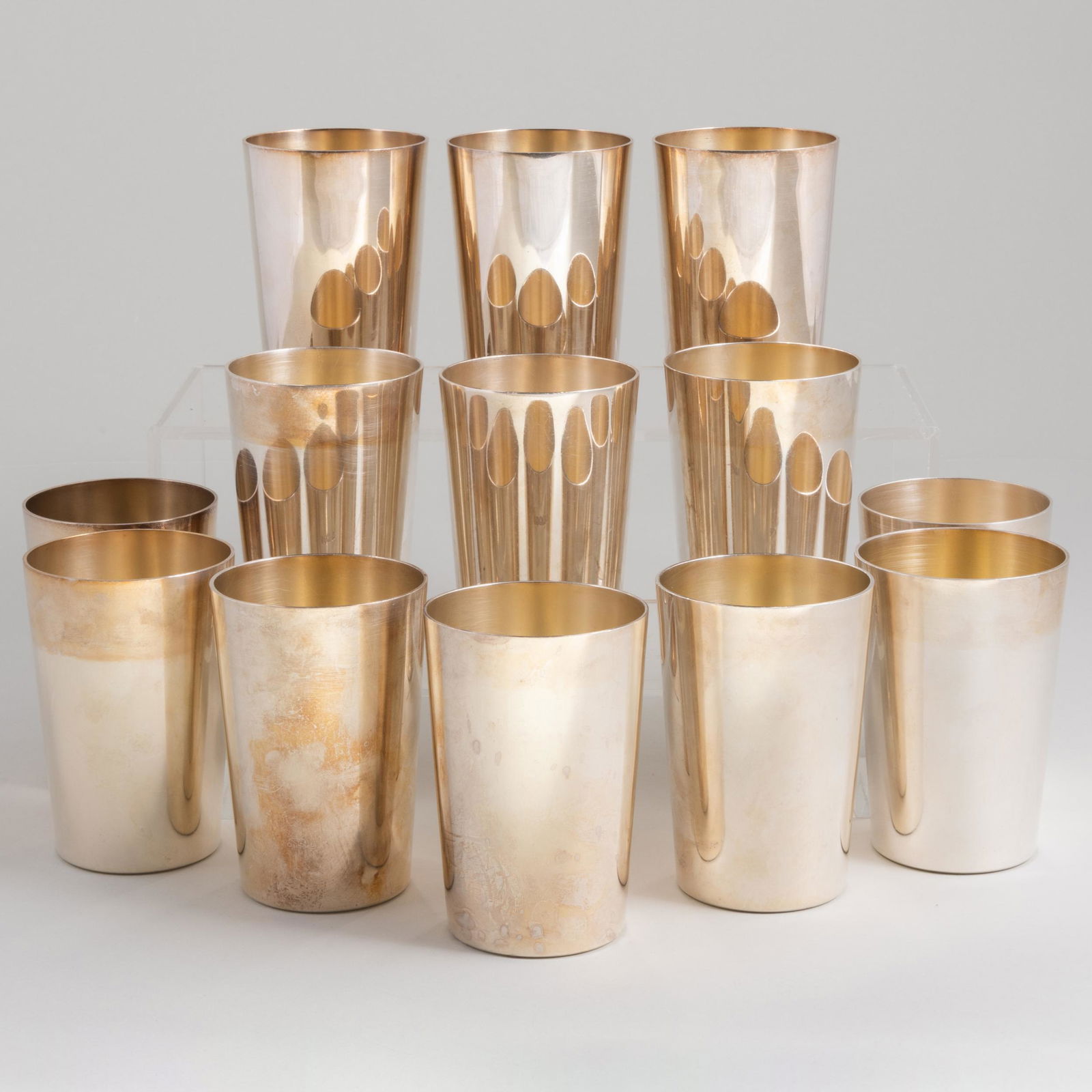 Set of Thirteen English Silver Tumblers (1 of 7)