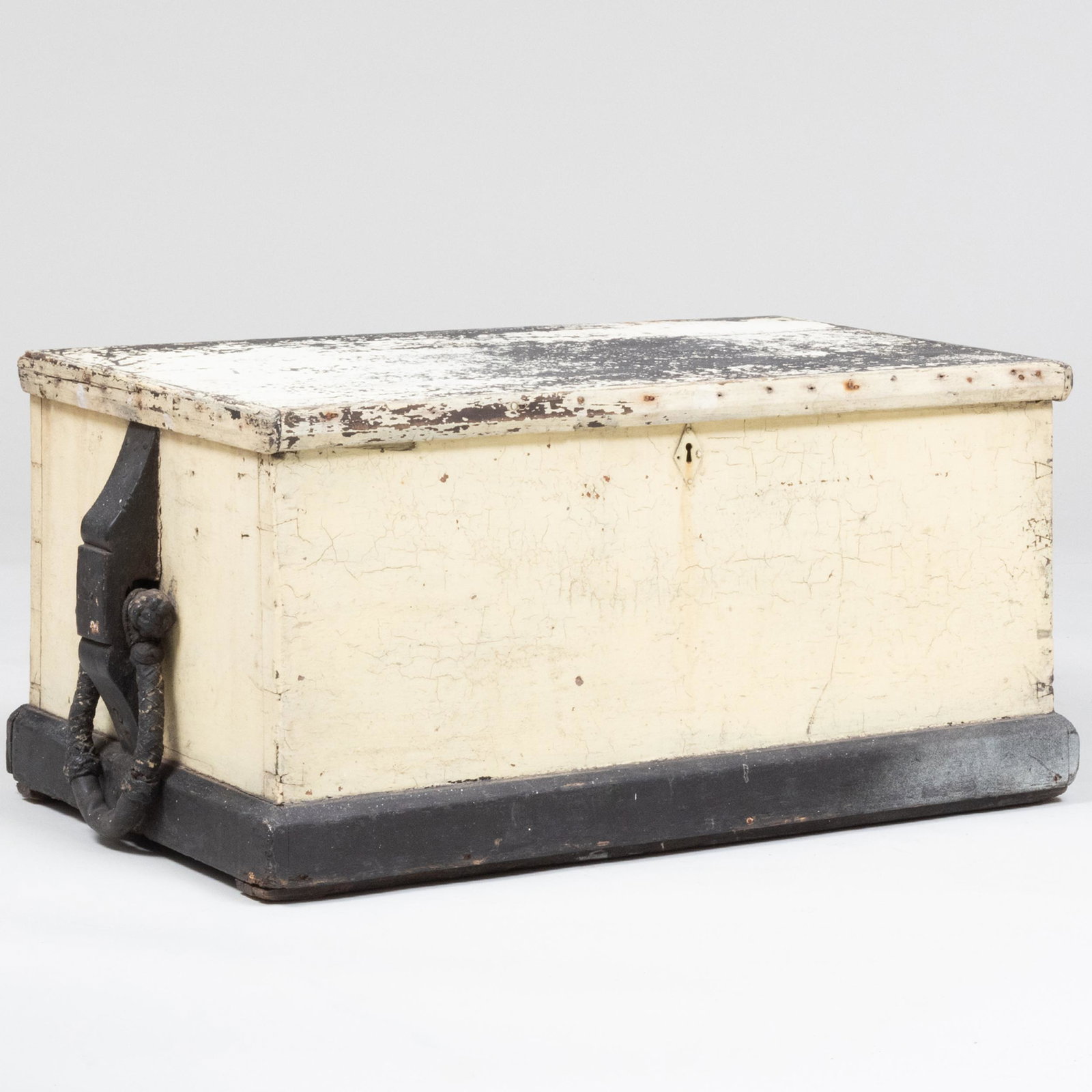 English Painted Seaman’s Chest: English Painted Seaman’s Chest 16 1/2 x 34 x 19 1/4 in. The Collection of Jill and John Fairchild
