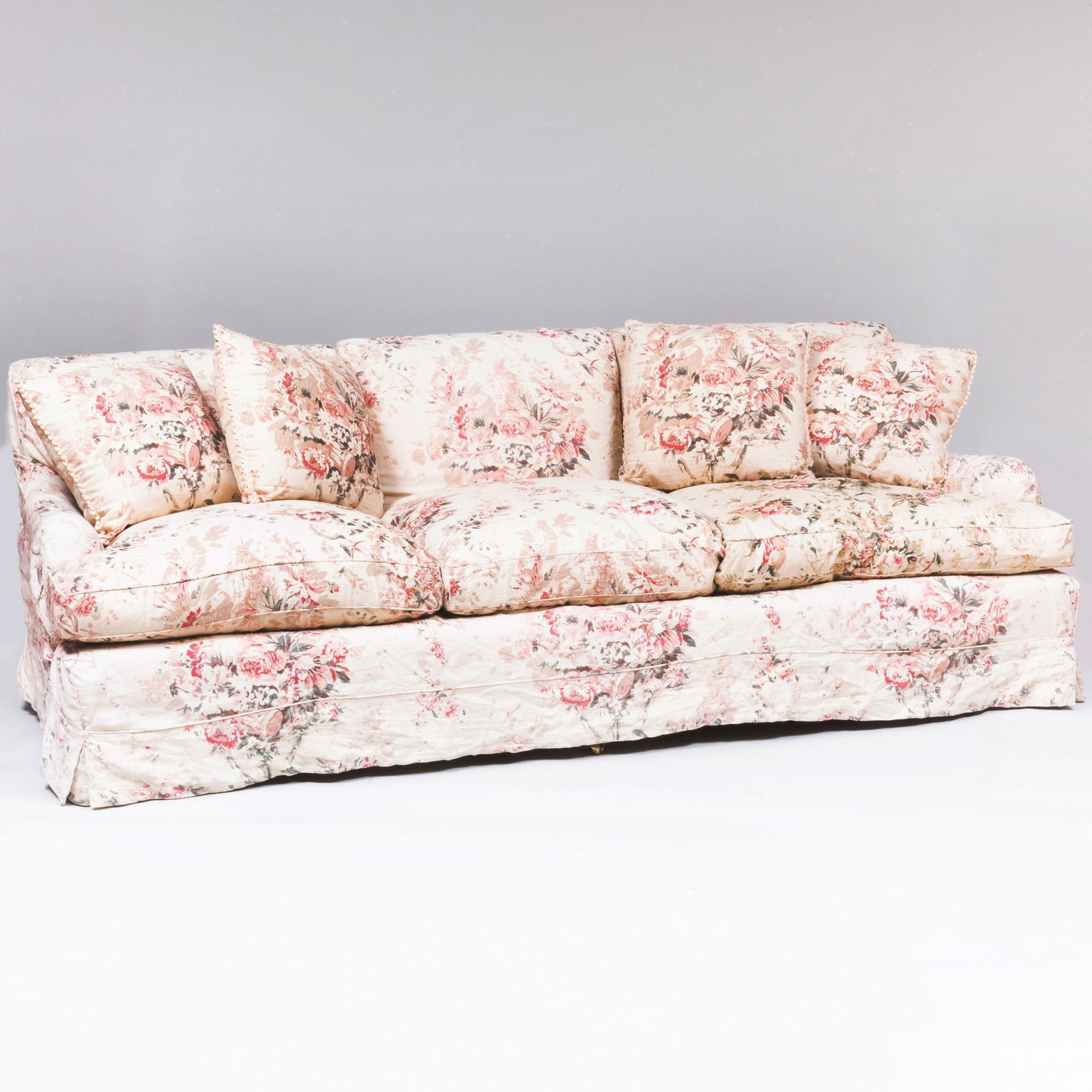 Floral Linen Slip Covered Three Seat Sofa (1 of 15)